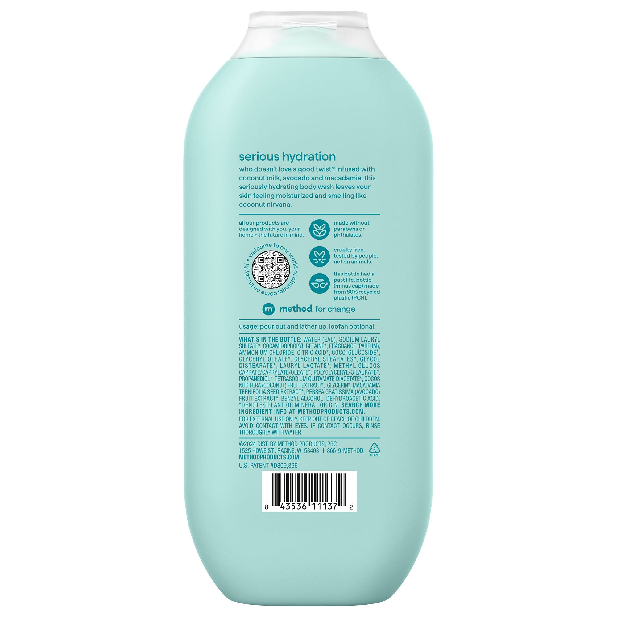 Coconut Milk, Avocado & Macadamia Body Wash | Coco Twist - 18 oz