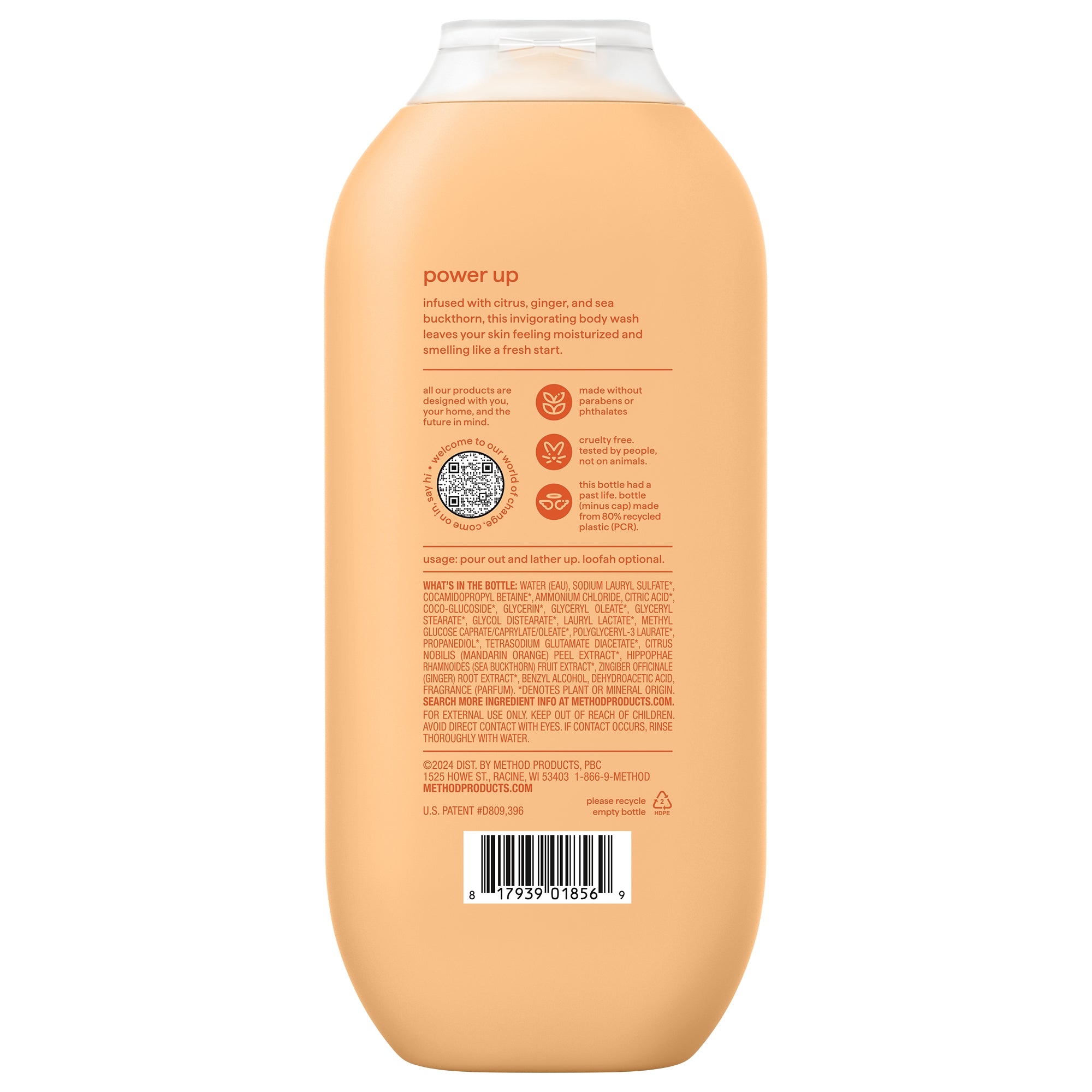Citrus, Ginger & Sea Buckthorn Body Wash | Energy Boost - 18 oz