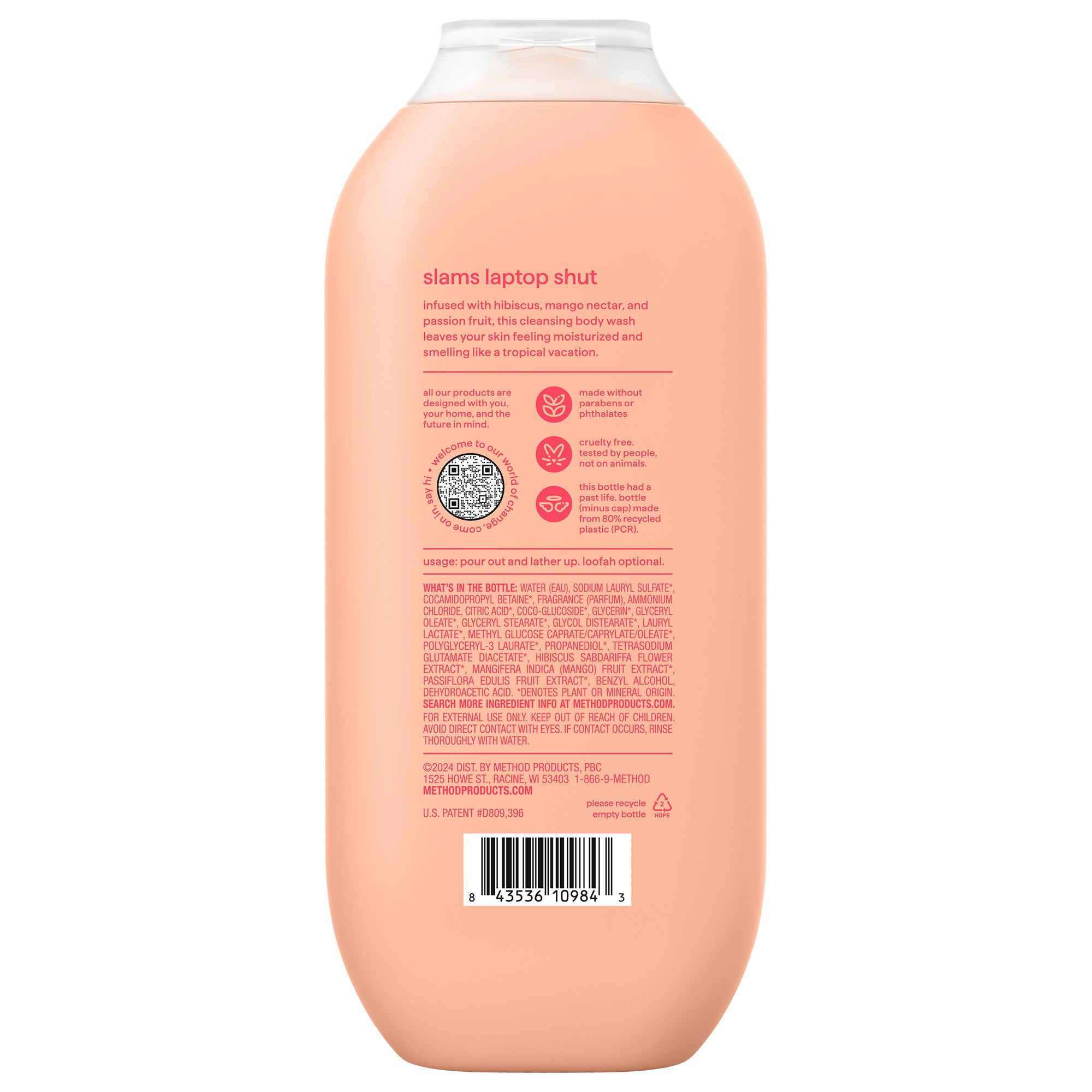 body wash - island mist, 18 fl oz