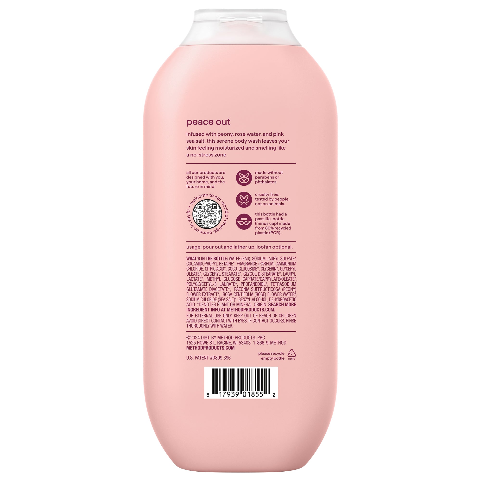 pure peace body wash 3-count bundle, 54 fl oz