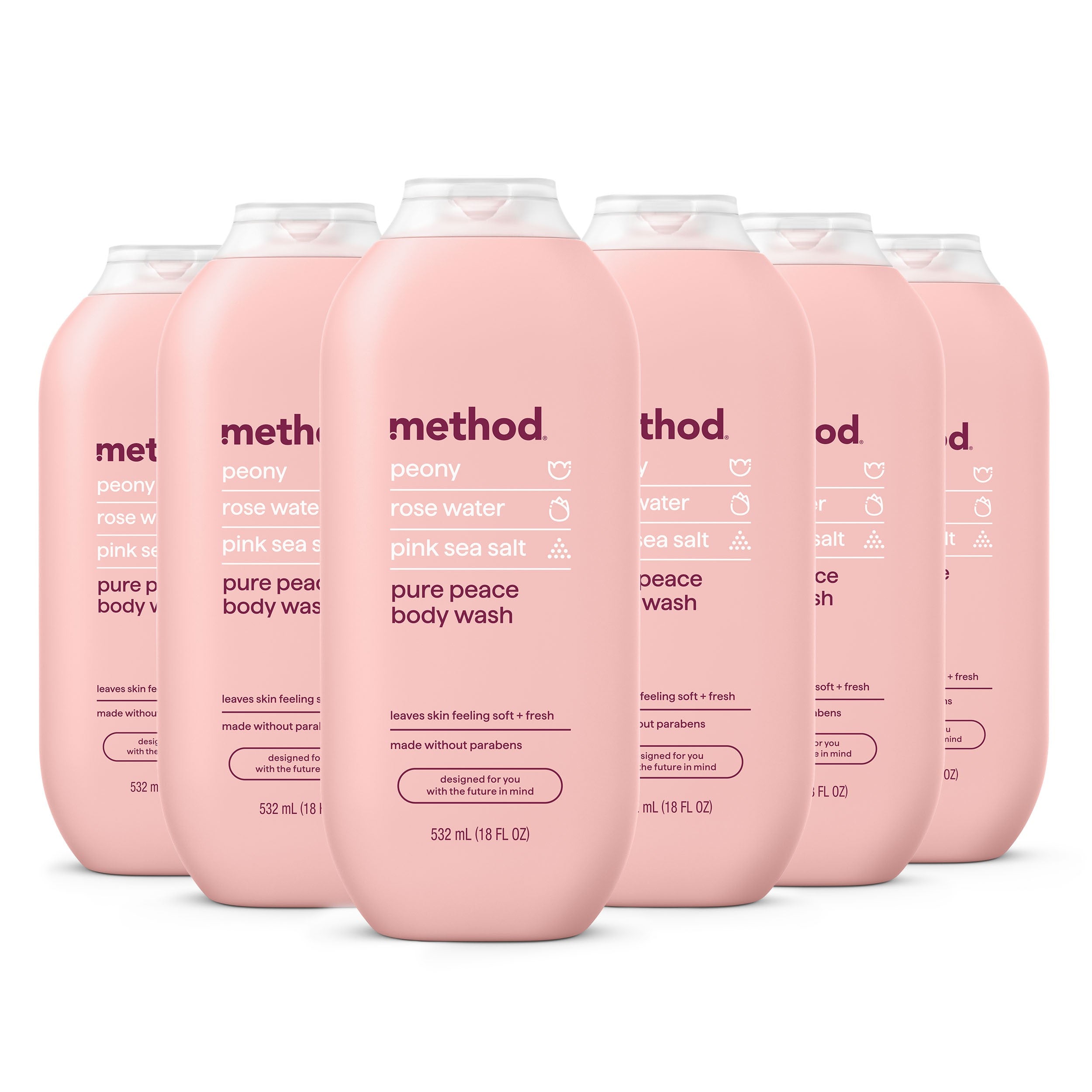 Method Pure Peace pure peace body wash 6-count bundle, 108 fl oz – method products