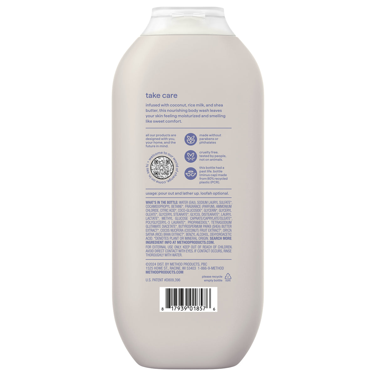 Coconut, Rice Milk & Shea Butter Body Wash | Simply Nourish - 18 oz ...