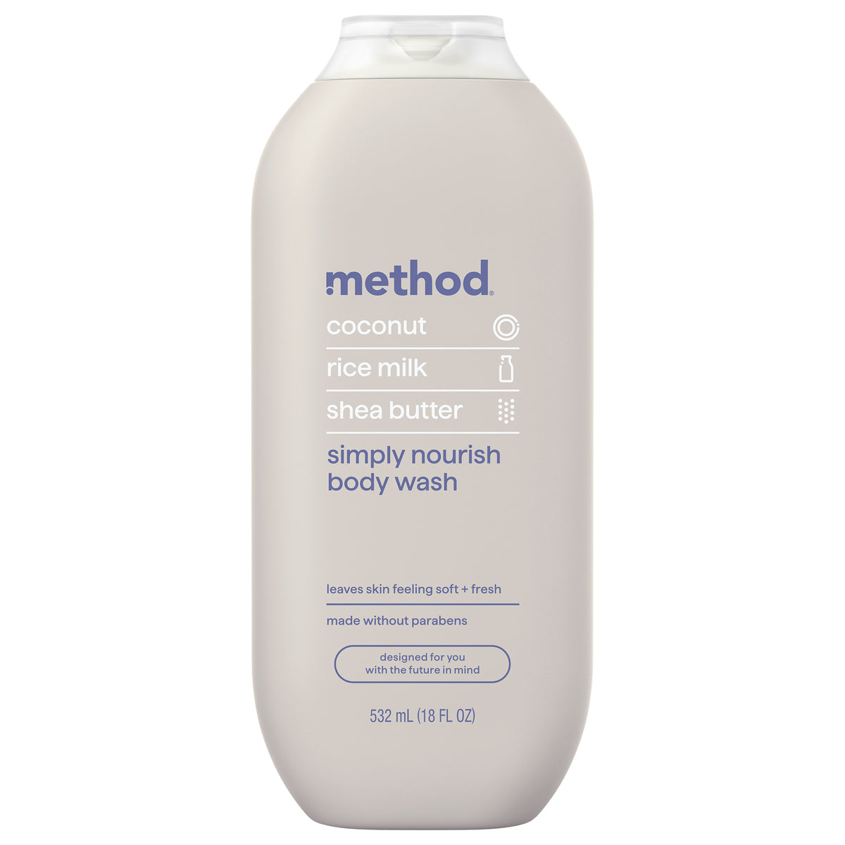 Coconut, Rice Milk & Shea Butter Body Wash | Simply Nourish - 18 oz ...