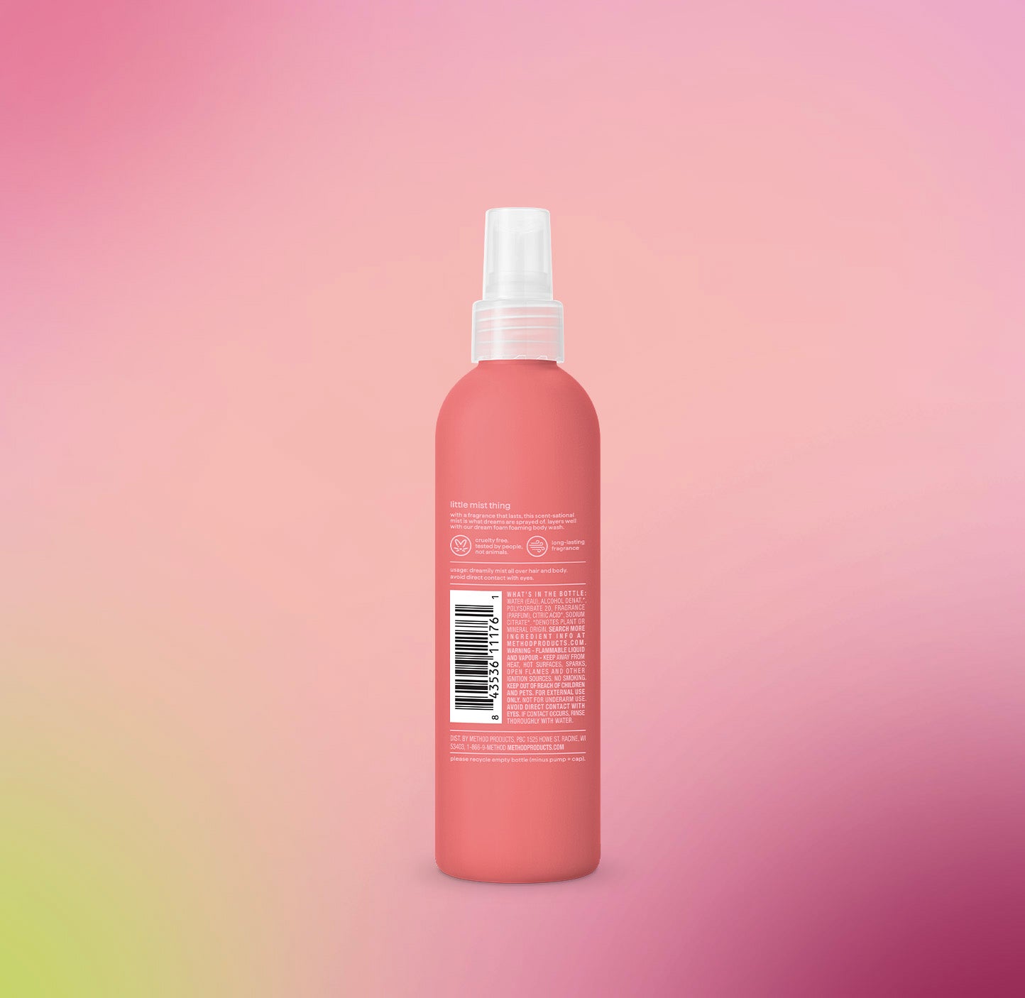 body + hair mist - jasmine + sandalwood, 8 fl oz