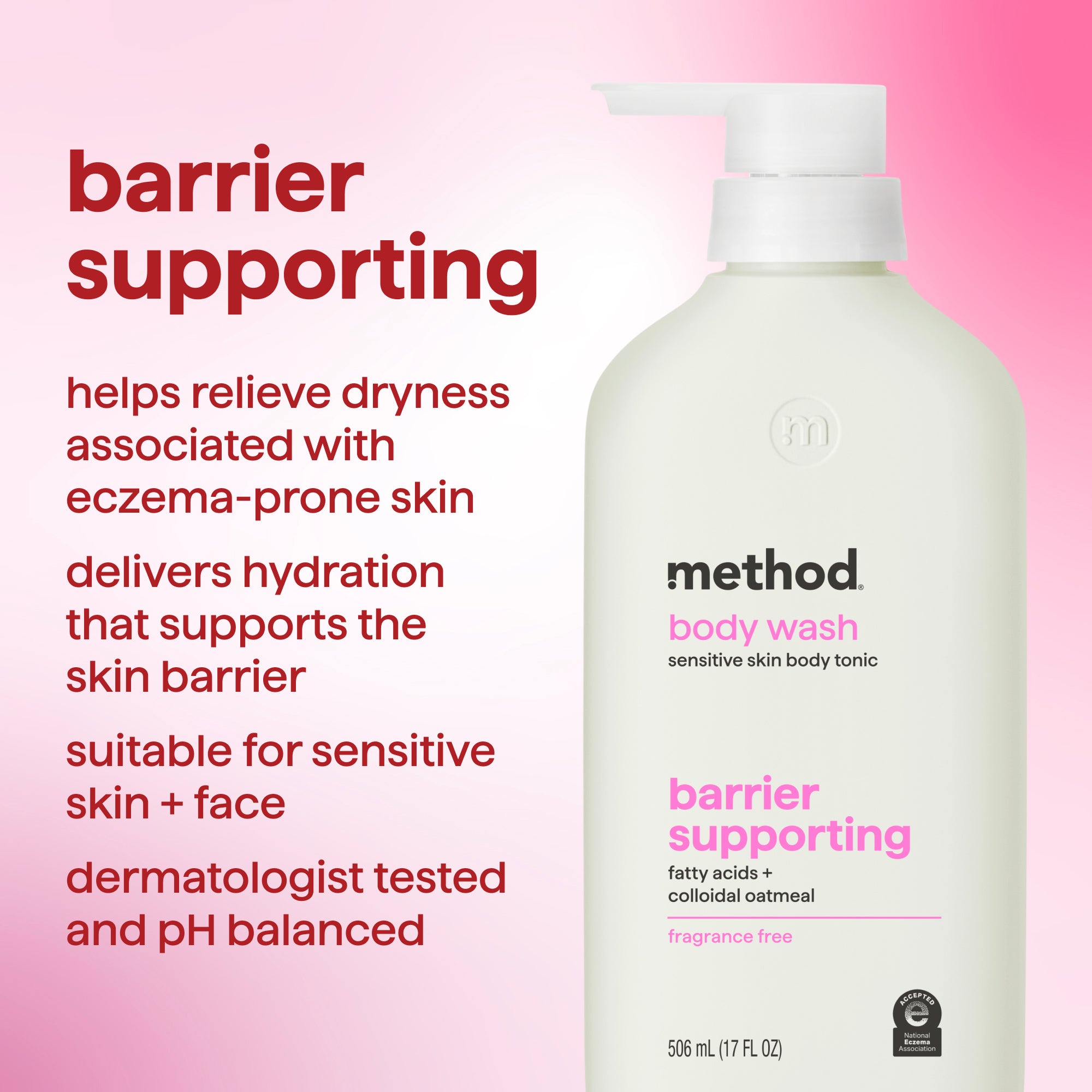 soft radiance barrier supporting + micro buffing body wash tonic bundle, 34 fl oz