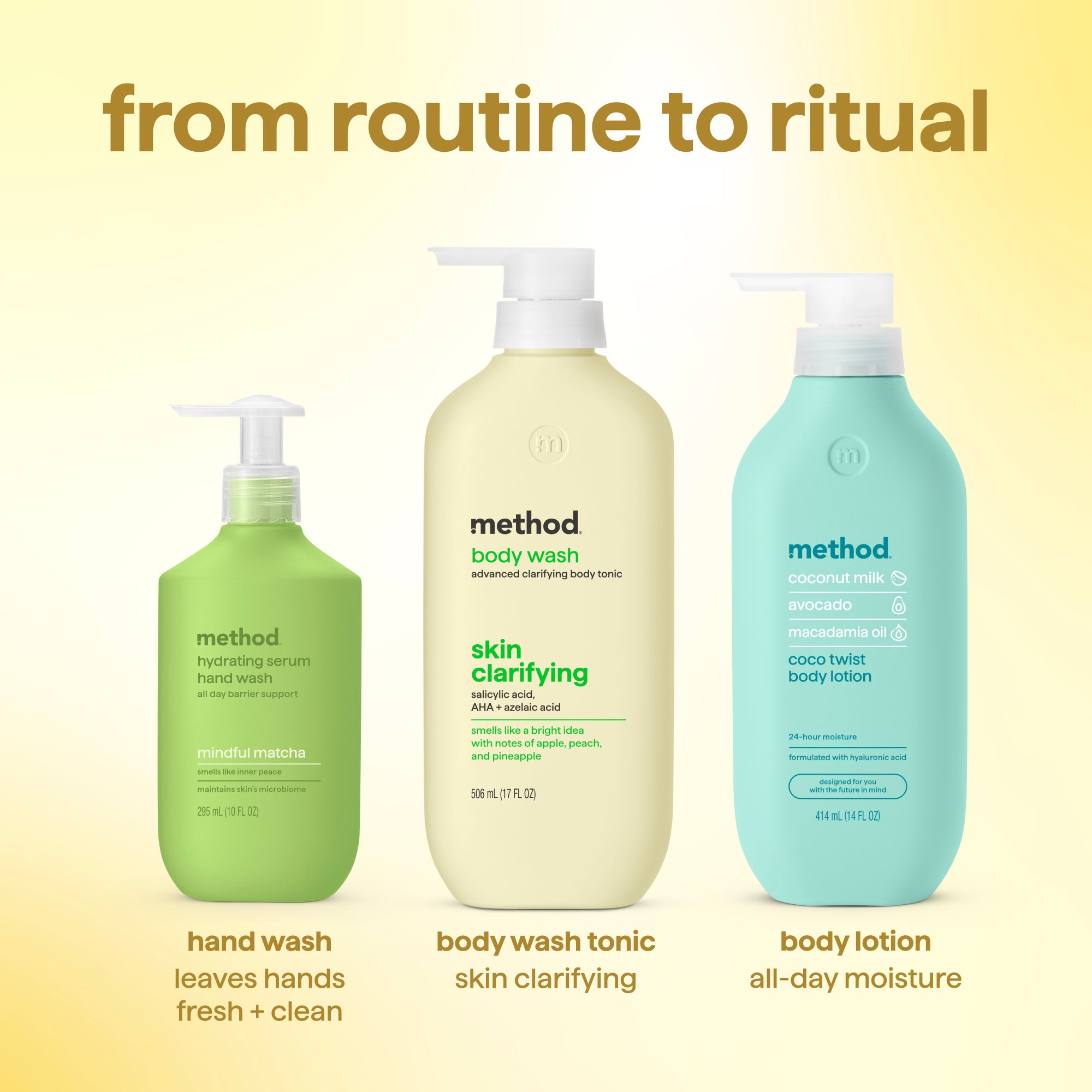 body wash tonic - skin clarifying, salicylic acid, AHA + azelaic