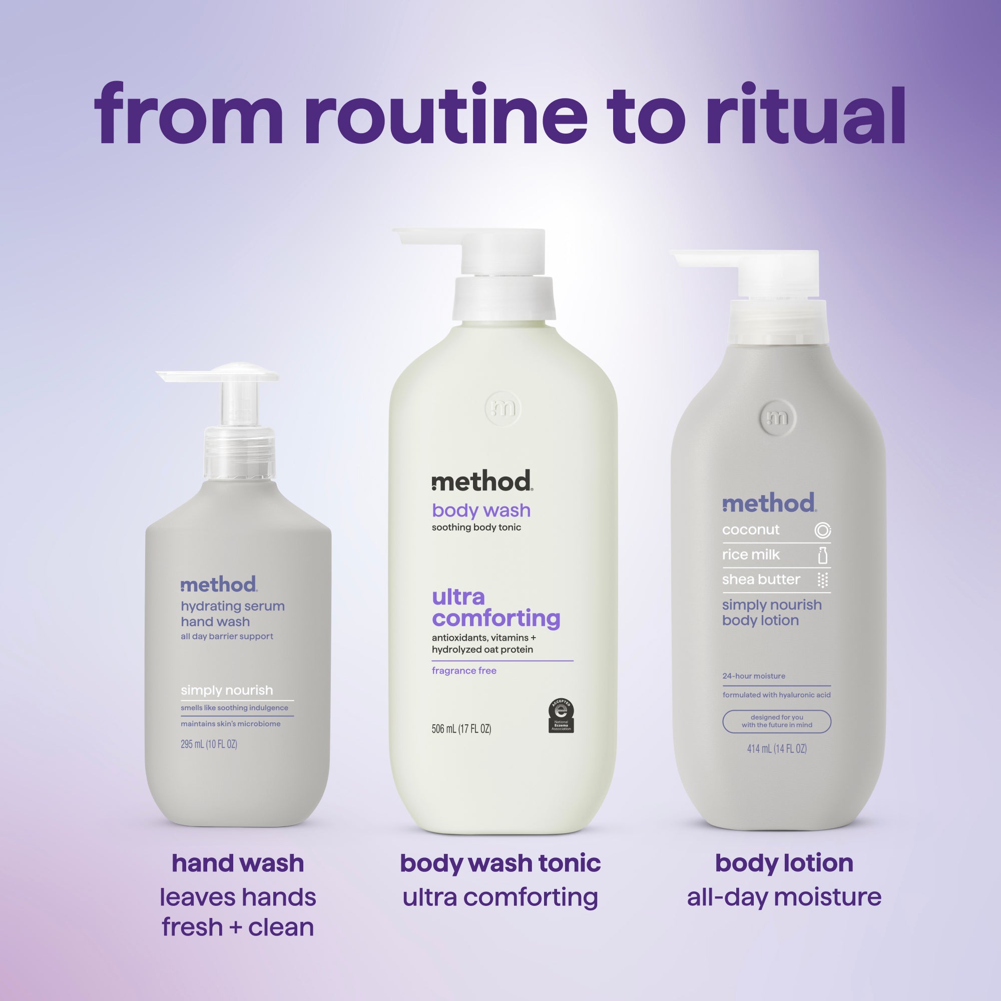 body wash tonic - ultra comforting, antioxidants, vitamins + hydrolyzed oat protein, 17 fl oz