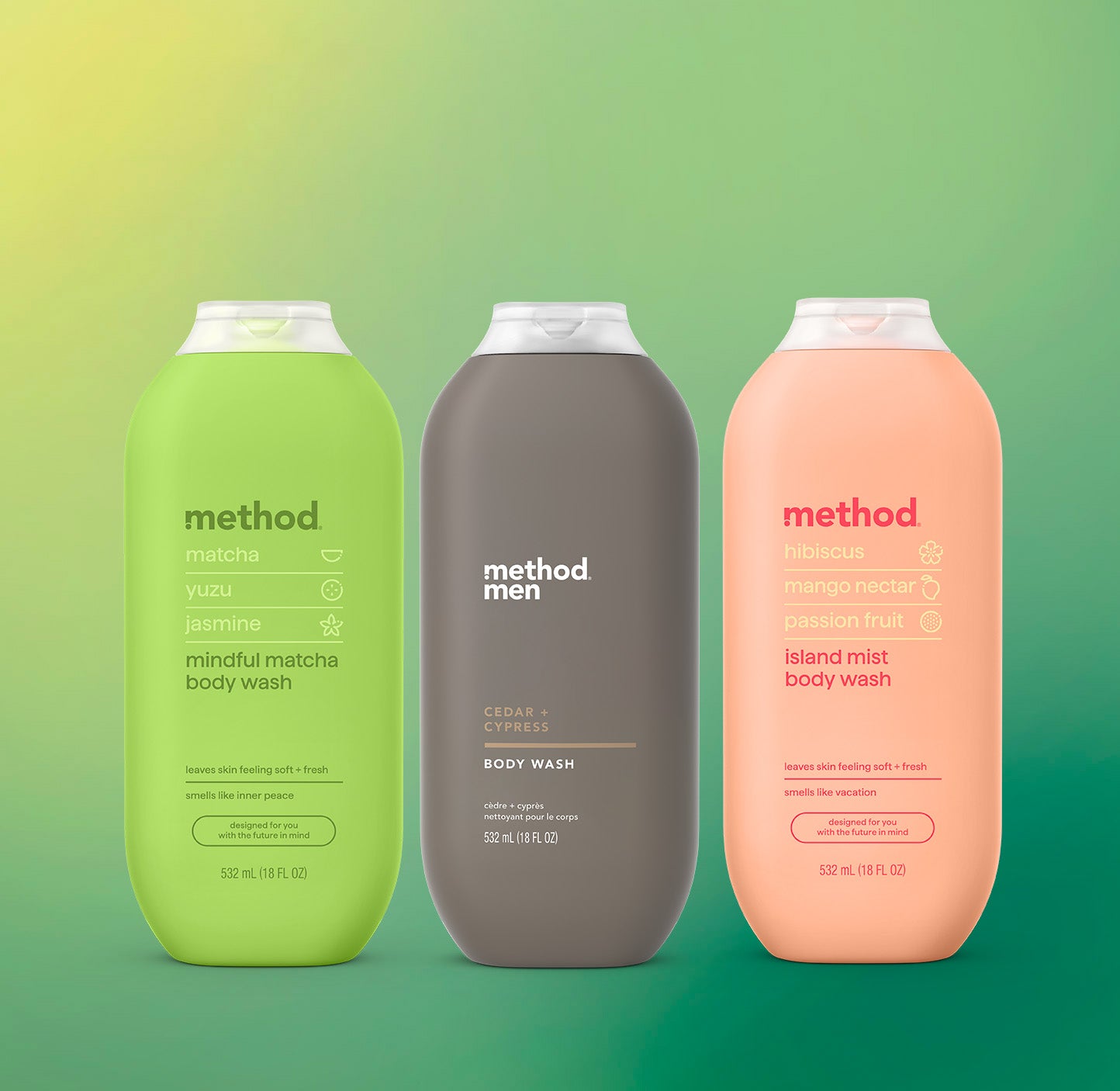 body wash variety trio, 54 oz. – method products