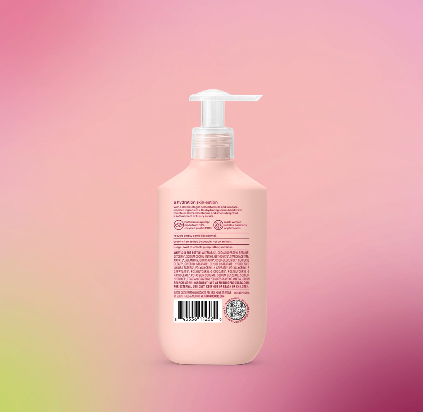 hydrating serum hand wash - pure peace, 10 oz – method products