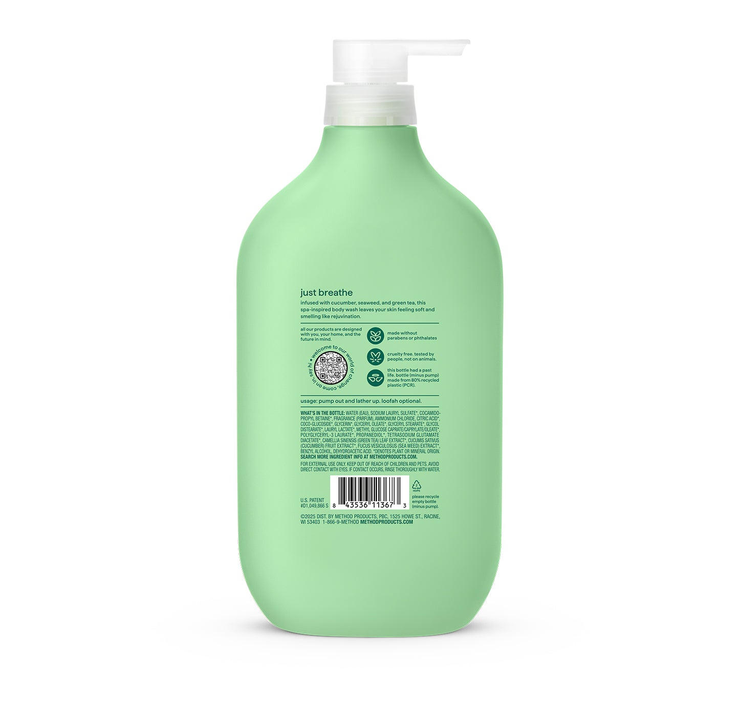 body wash - daily zen, 28 fl oz