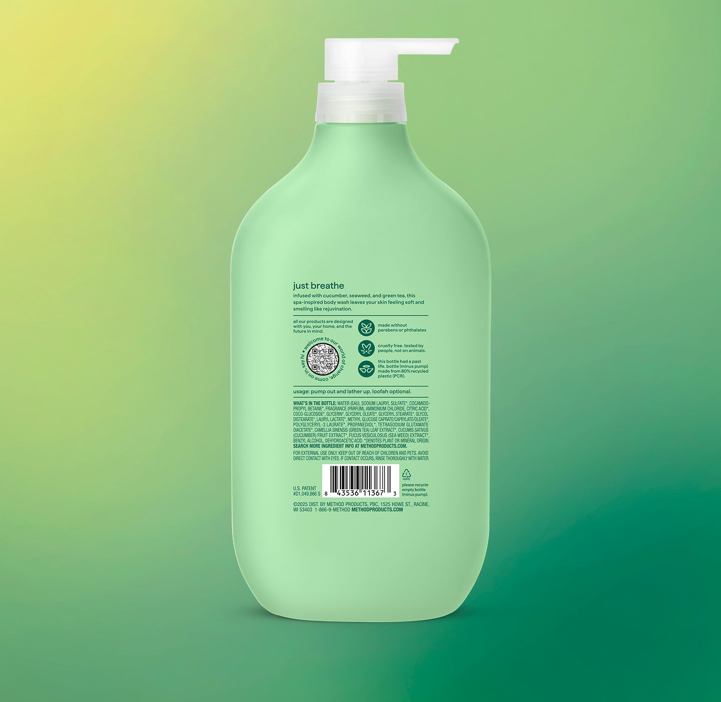 body wash - daily zen, 28 fl oz – method products