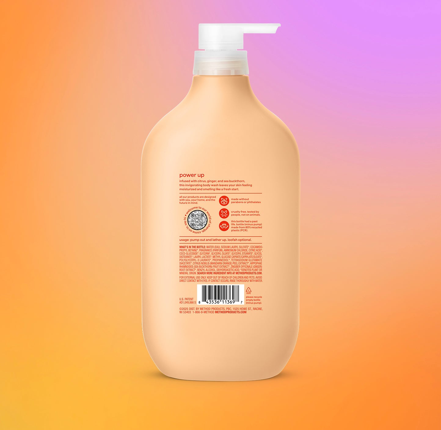 Citrus, Ginger & Sea Buckthorn Body Wash | Energy Boost - 28 oz