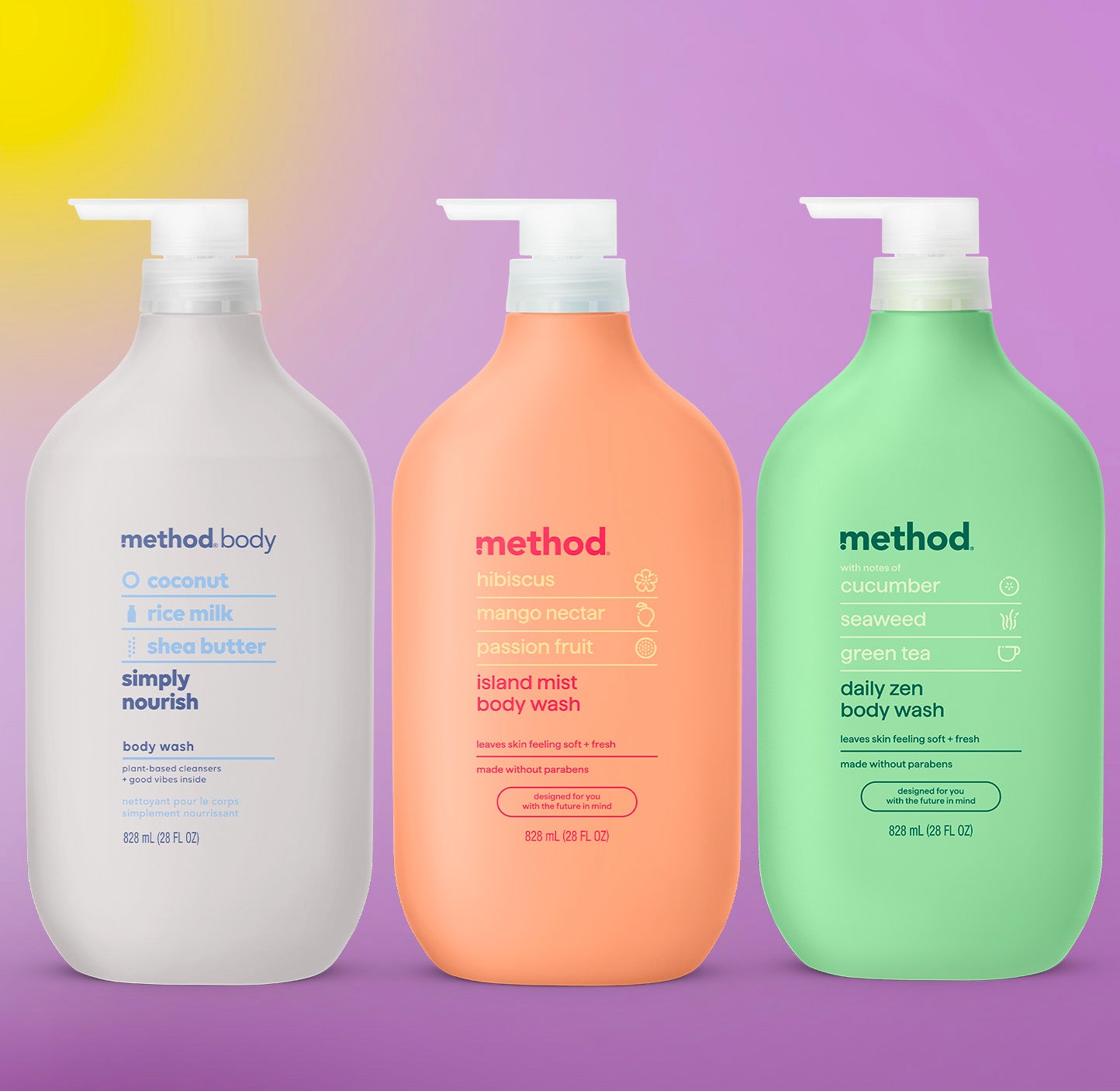 body wash trio, 84 oz. – method products