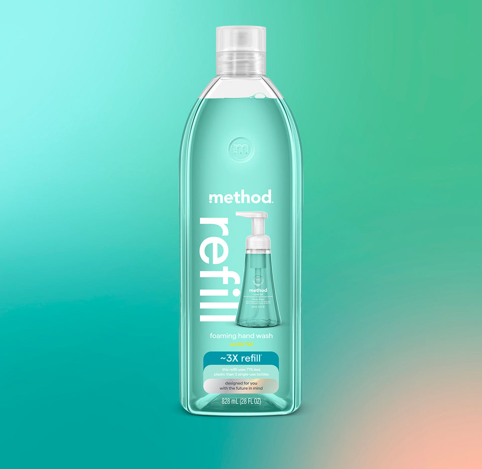 foaming hand wash refill - waterfall, 28 fl oz 1 – method products