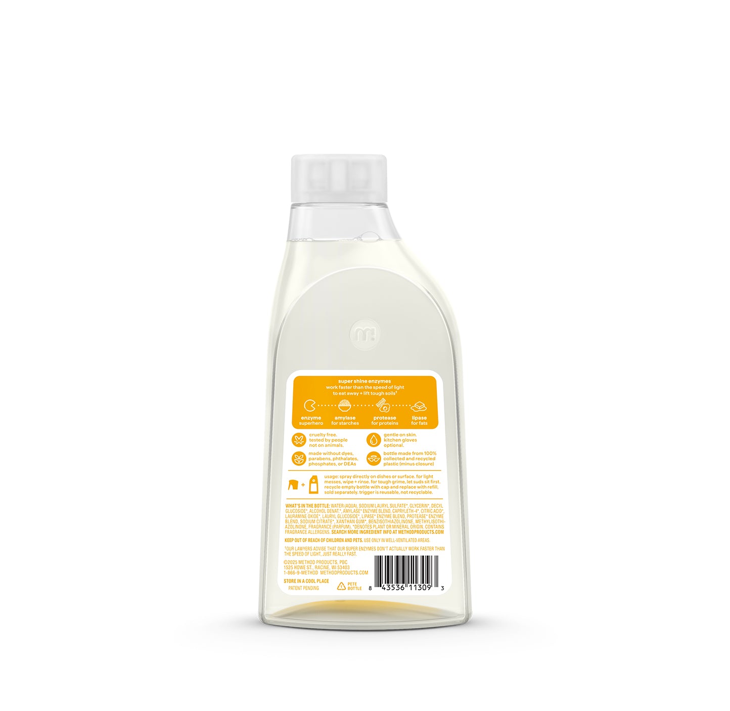 super shine foaming dish spray refill - coastal citron, 16 fl oz
