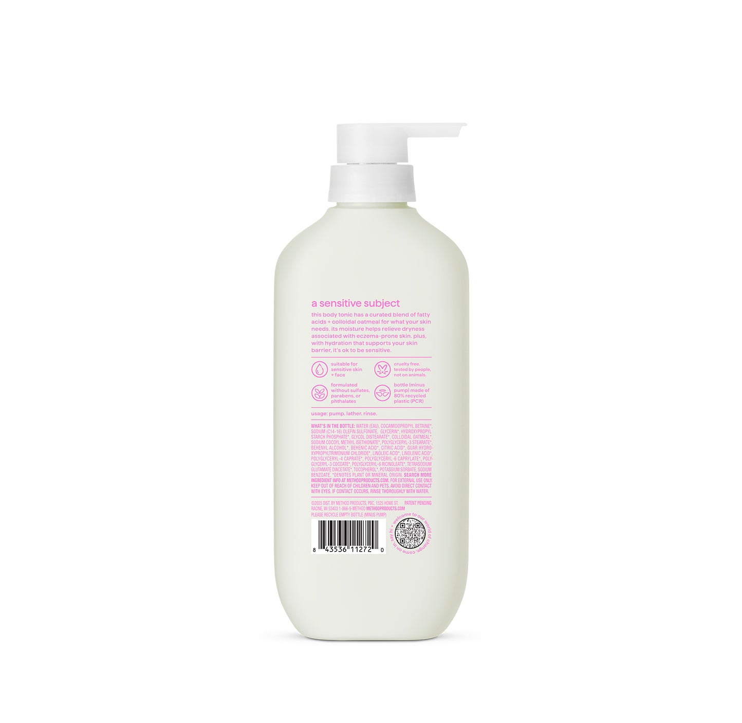 body wash tonic - barrier supporting, fatty acids + colloidal oatmeal, 17 fl oz