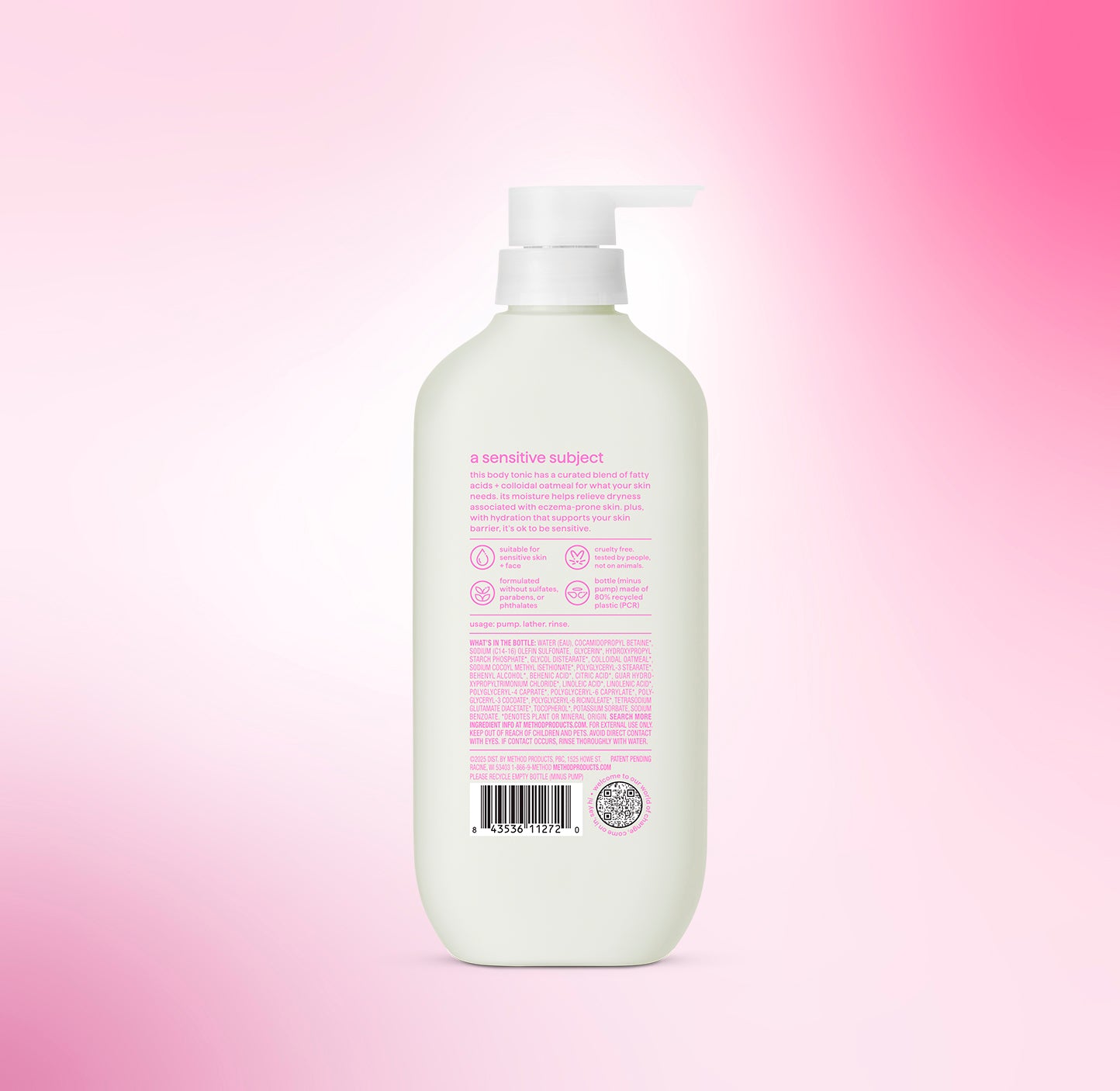 body wash tonic - barrier supporting, fatty acids + colloidal oatmeal, 17 fl oz