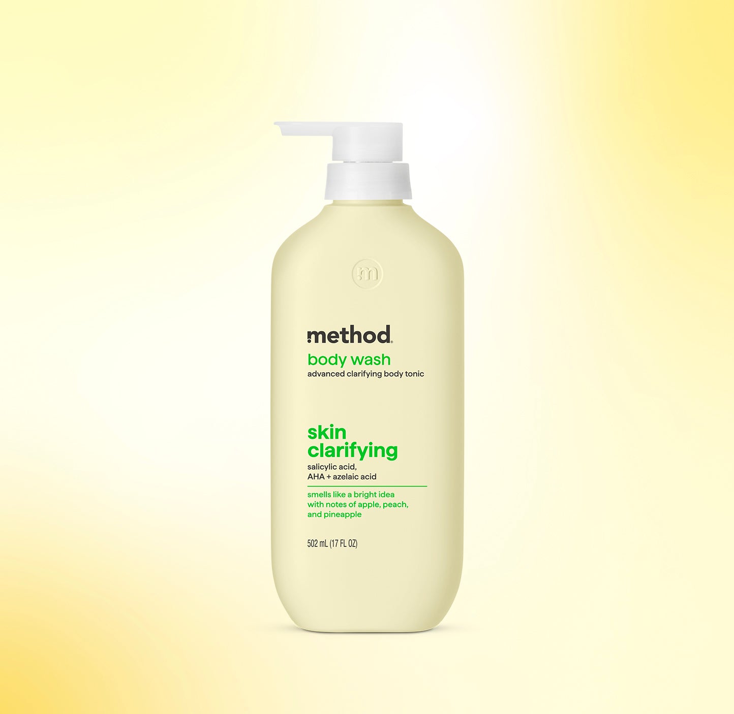 body wash tonic - skin clarifying, salicylic acid, AHA + azelaic