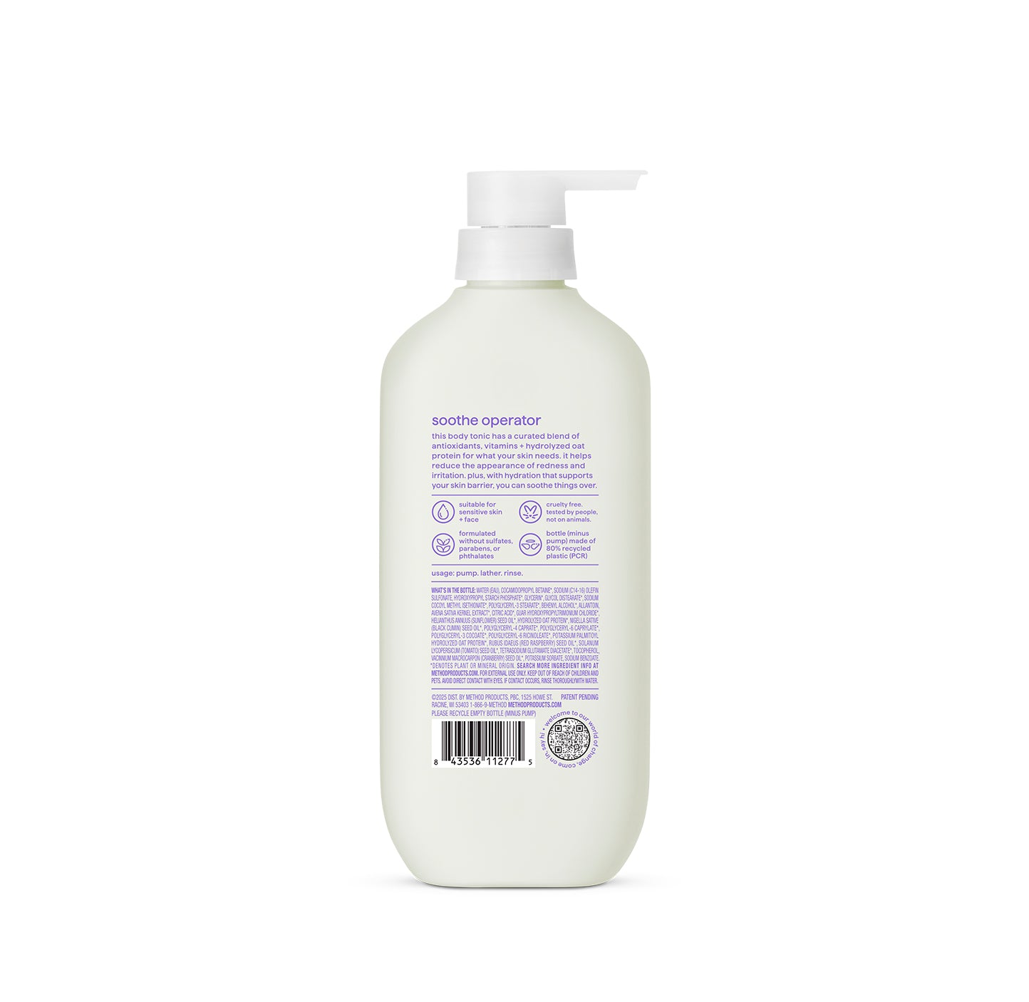 body wash tonic - ultra comforting, antioxidants, vitamins + hydrolyzed oat protein, 17 fl oz