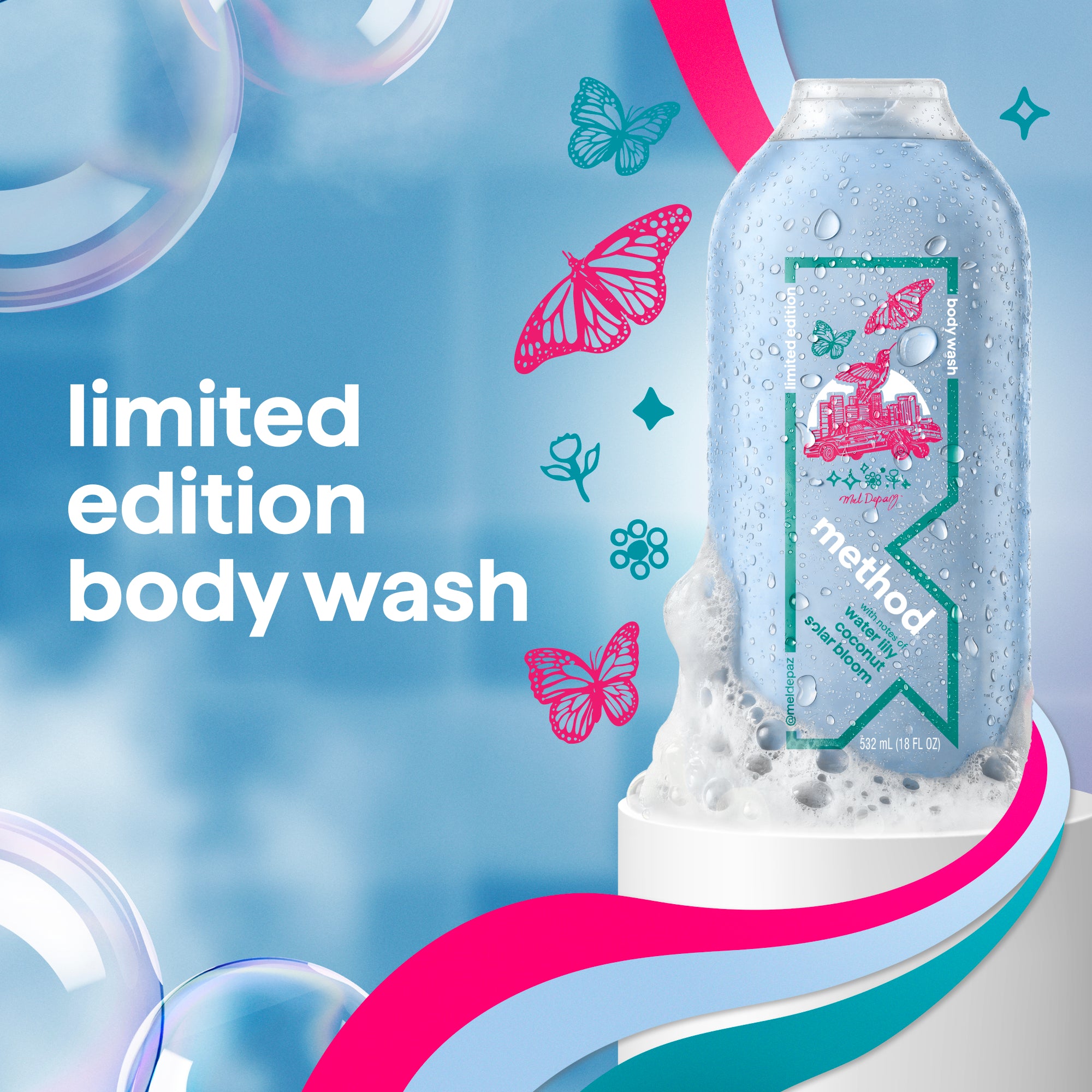 limited edition body wash, artist collection, los angeles