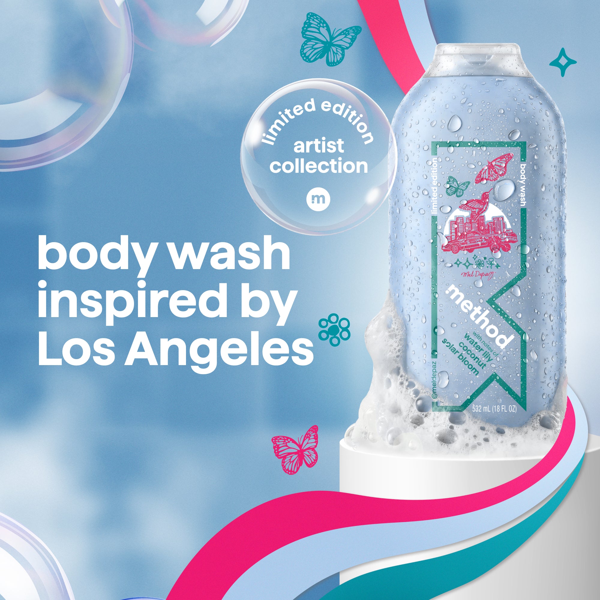 limited edition body wash, artist collection, los angeles