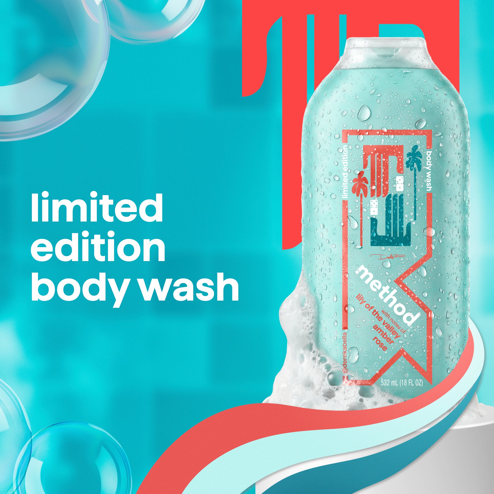 limited edition body wash, artist collection, miami