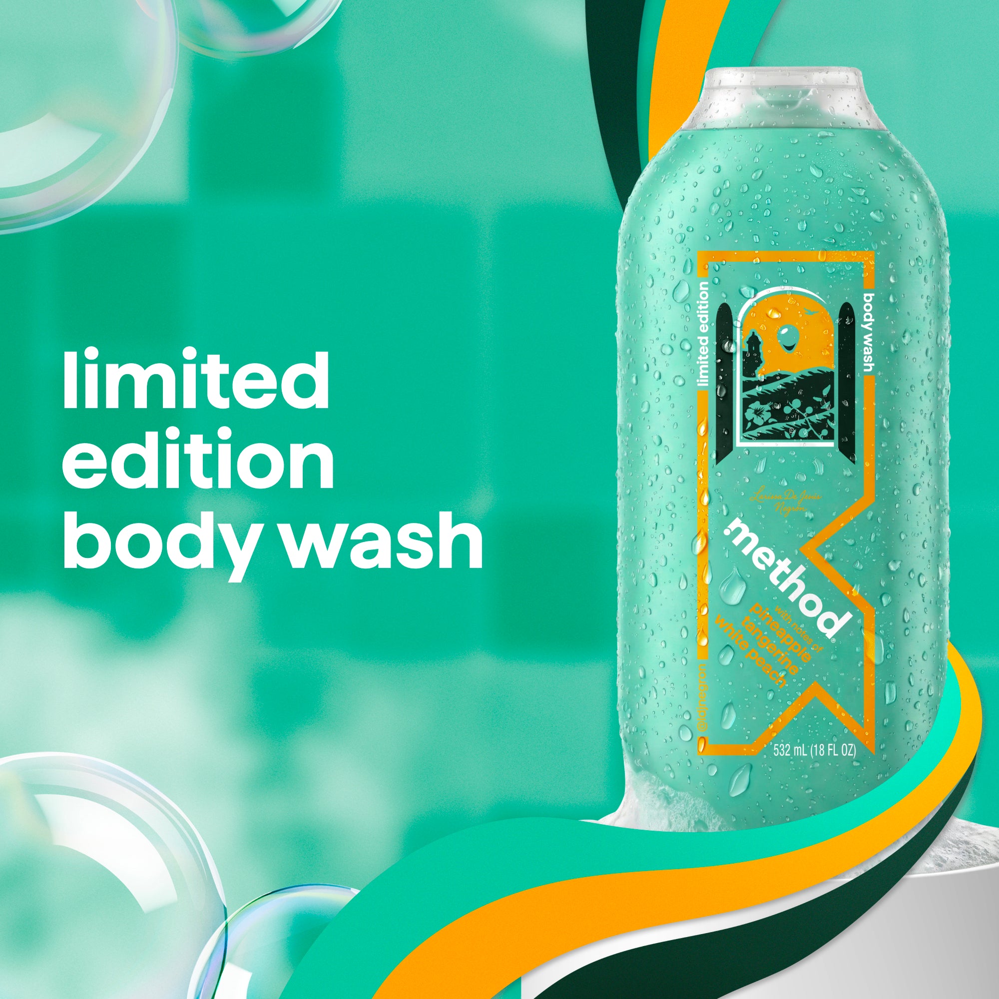 limited edition body wash, artist collection, san juan