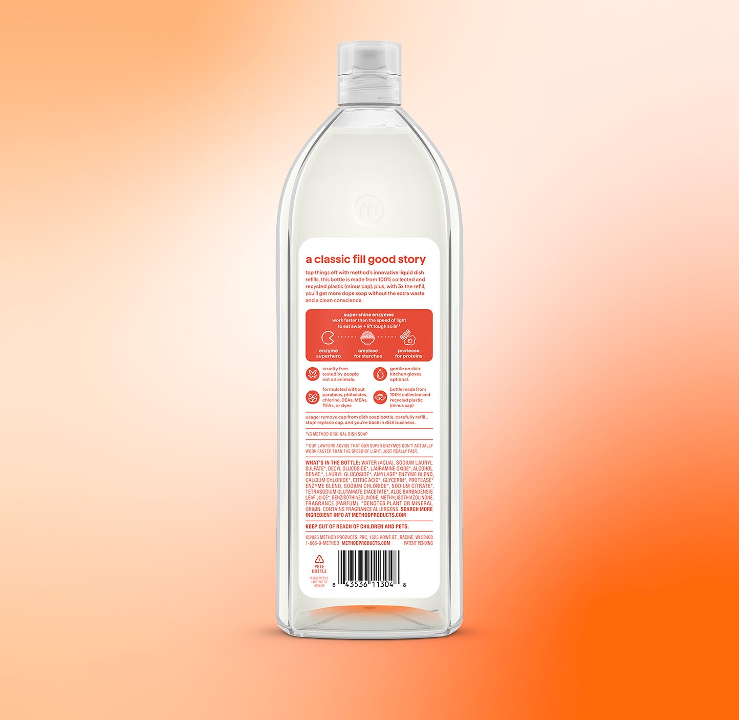 super shine liquid dish soap refill - among the orchards, 48 fl oz