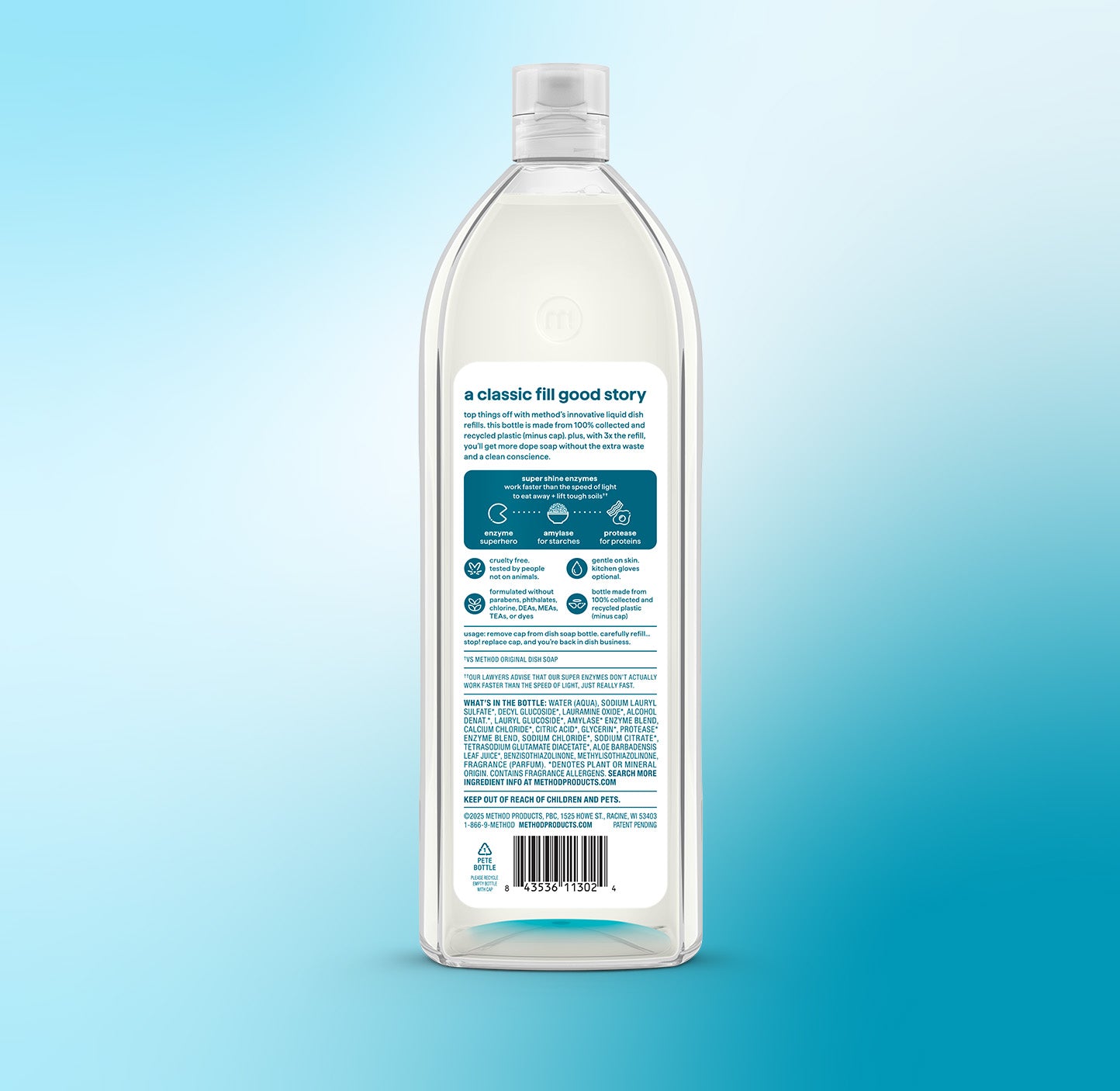 super shine liquid dish soap refill - dewy daze, 48 fl oz