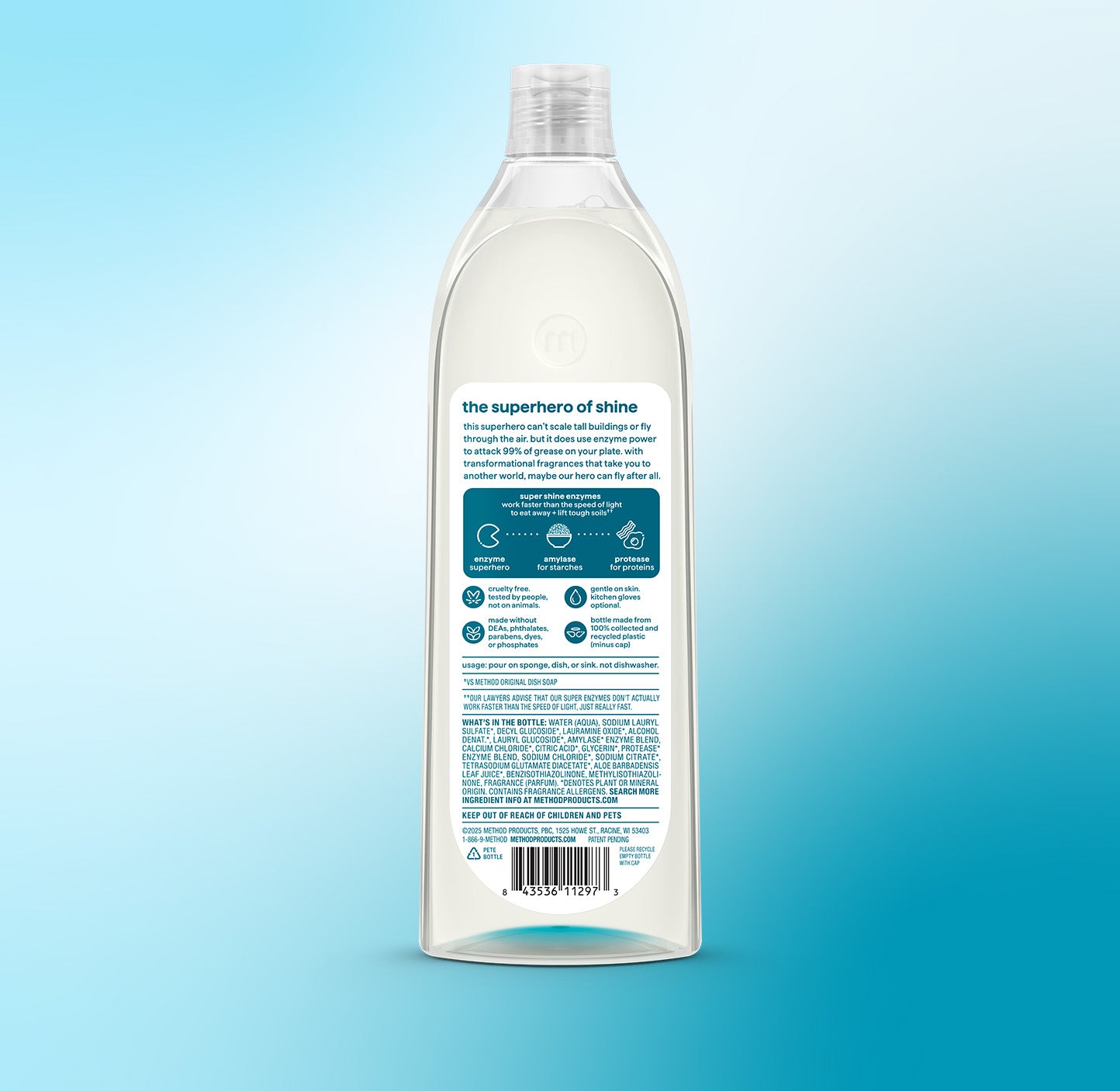super shine liquid dish soap - dewy daze, 16 fl oz