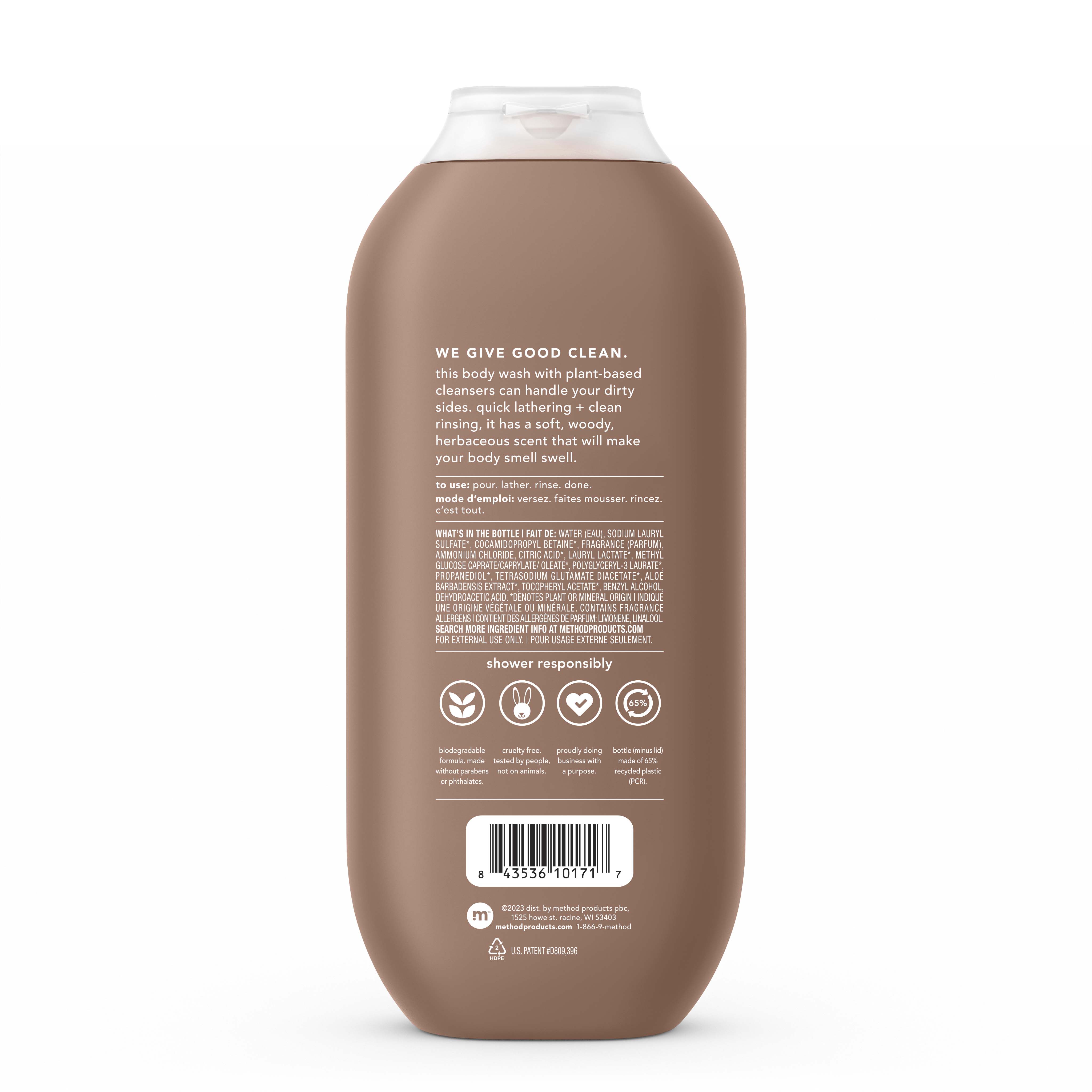 men body wash - sandalwood + vetiver, 18 fl oz