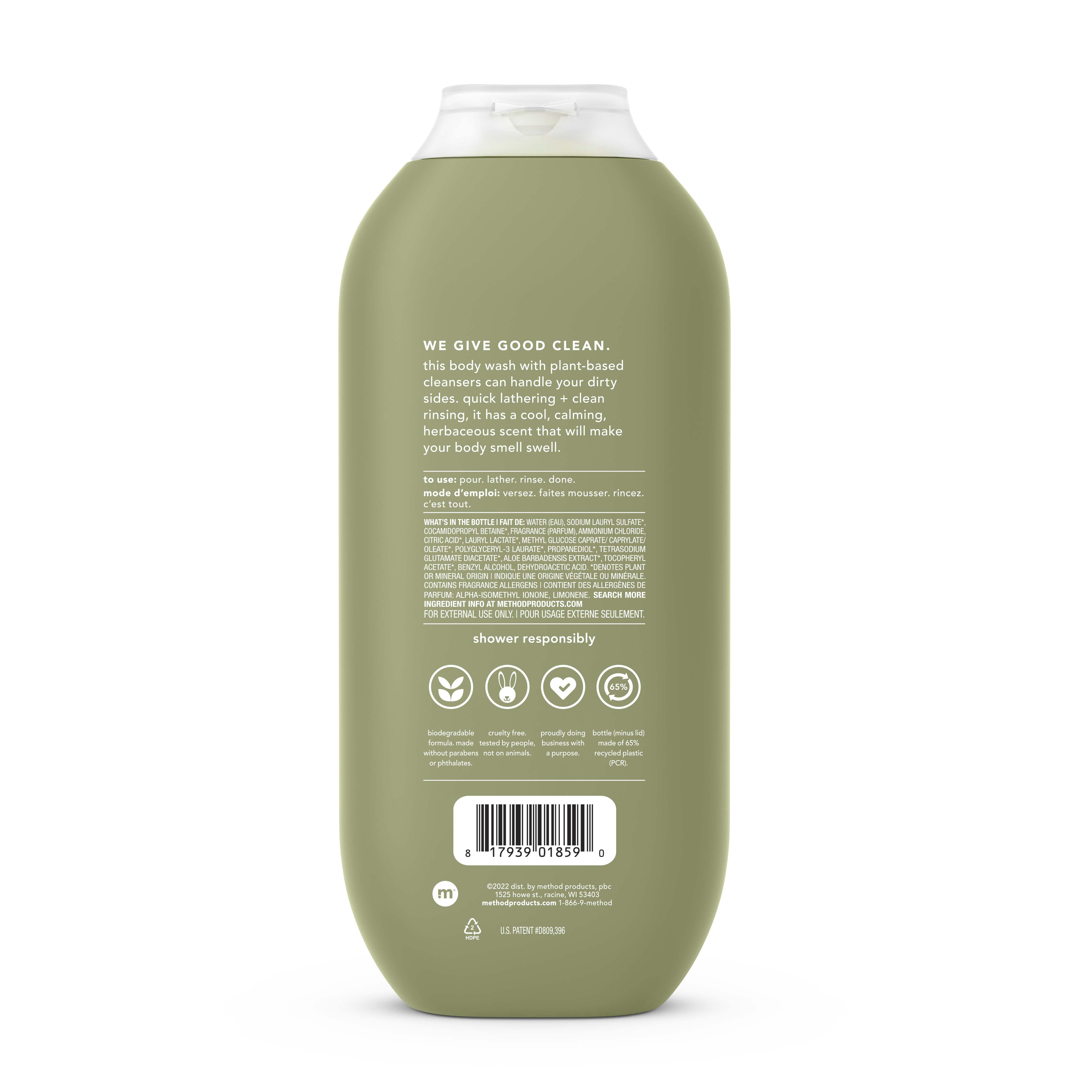 men body wash - juniper + sage, 18 fl oz