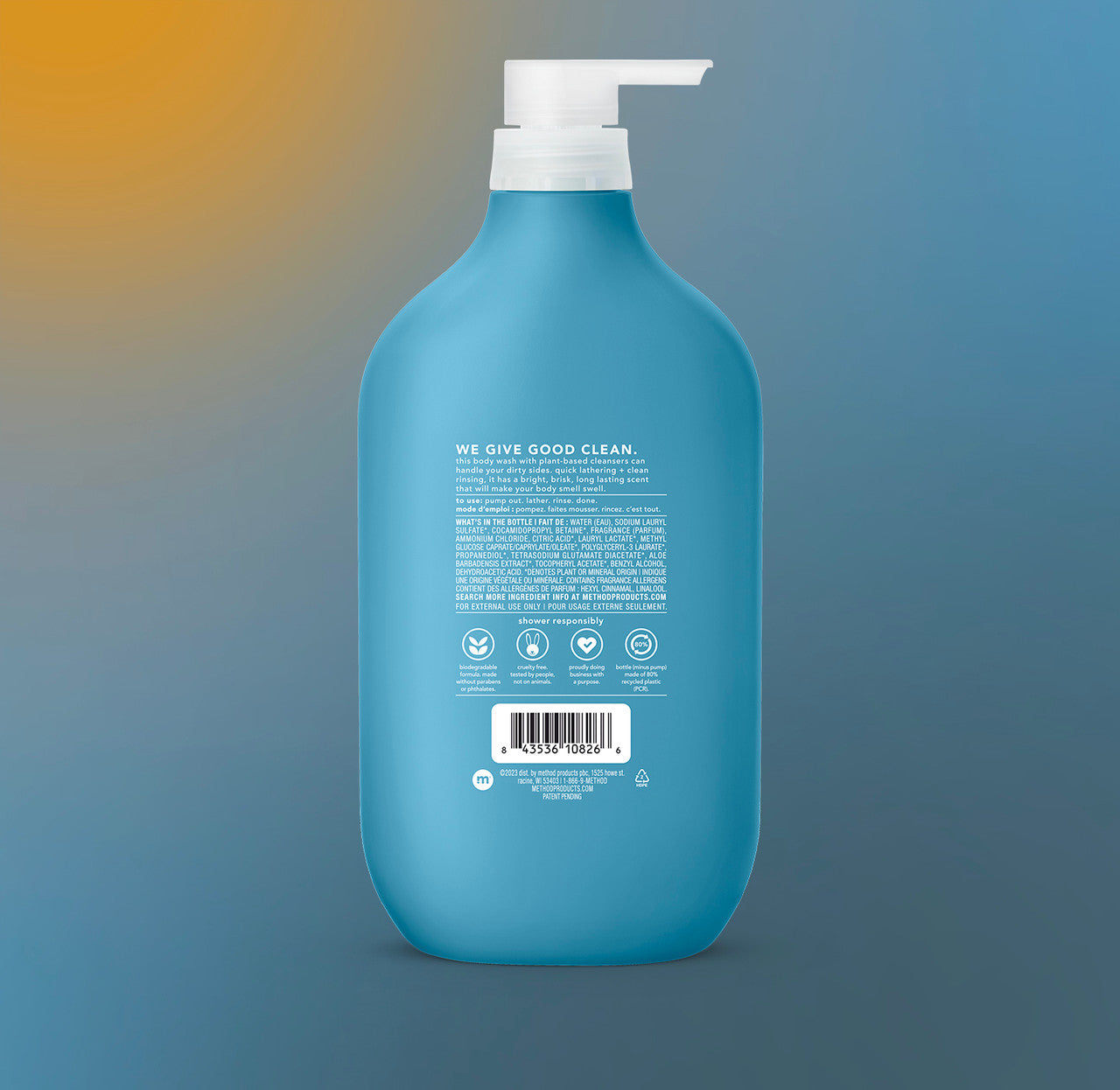 body wash - glacier + granite, 28 fl oz