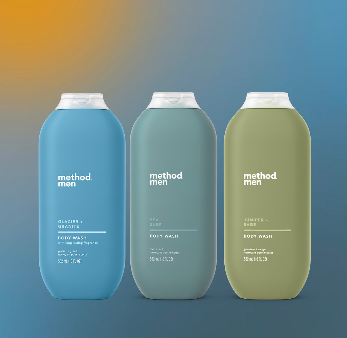 Method Cosmetics men body wash trio – method products