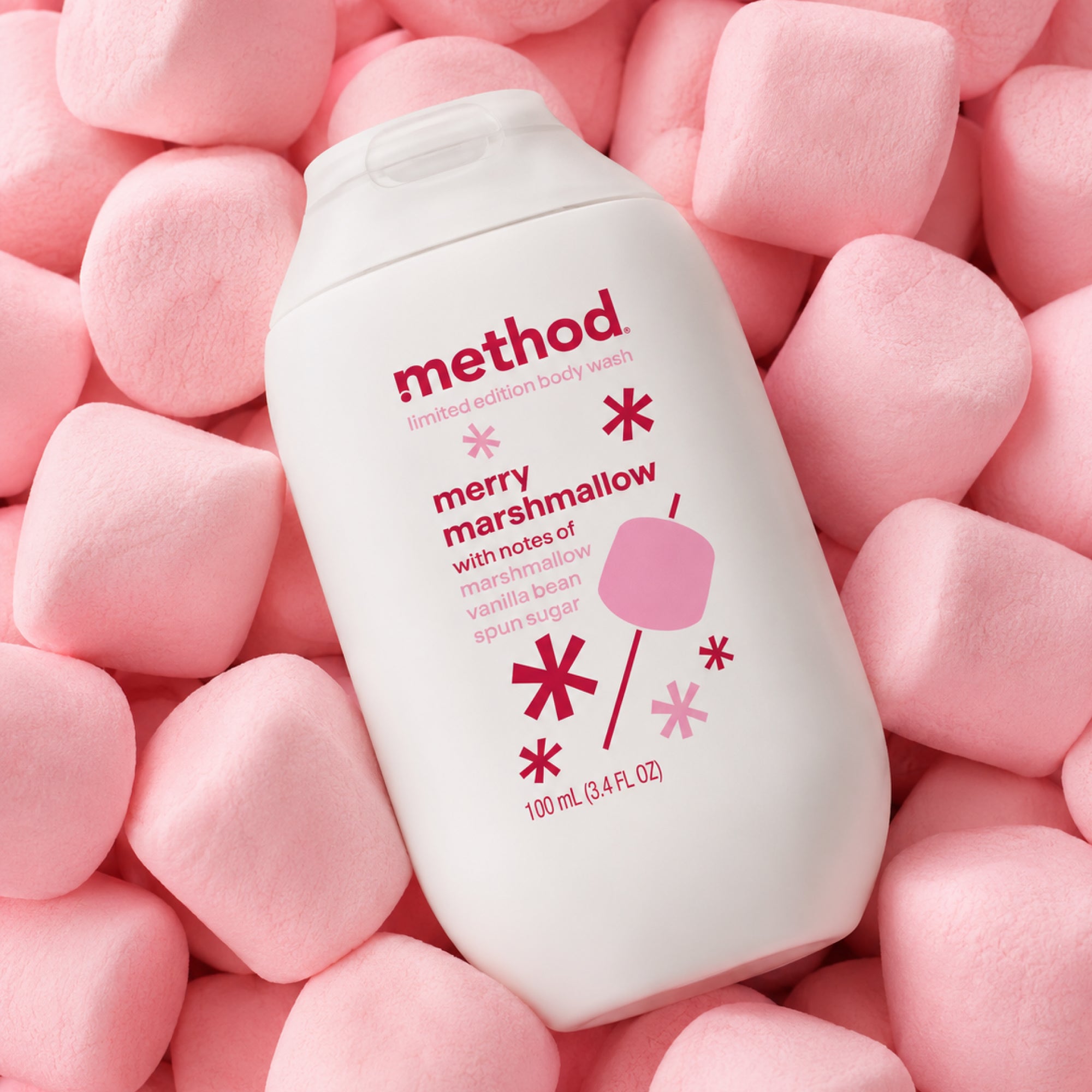body wash - merry marshmallow 3.4 oz.