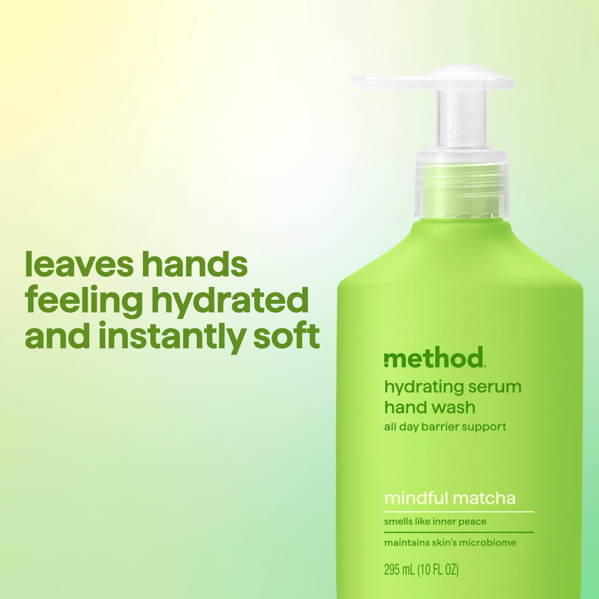 hydrating serum hand wash - mindful matcha, 10 oz – method products