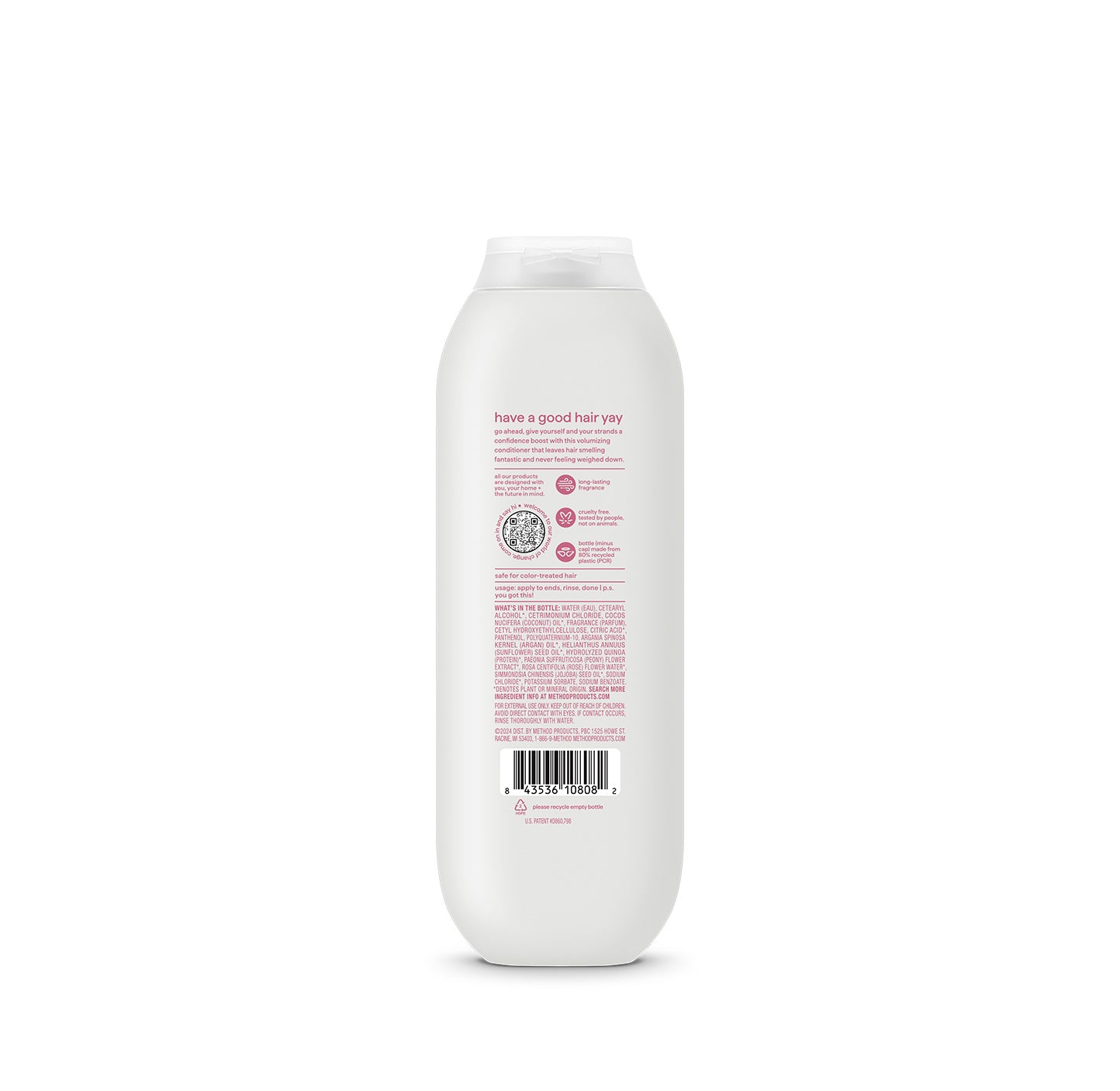 pure peace conditioner, peony, rose water + quinoa protein- 14 oz
