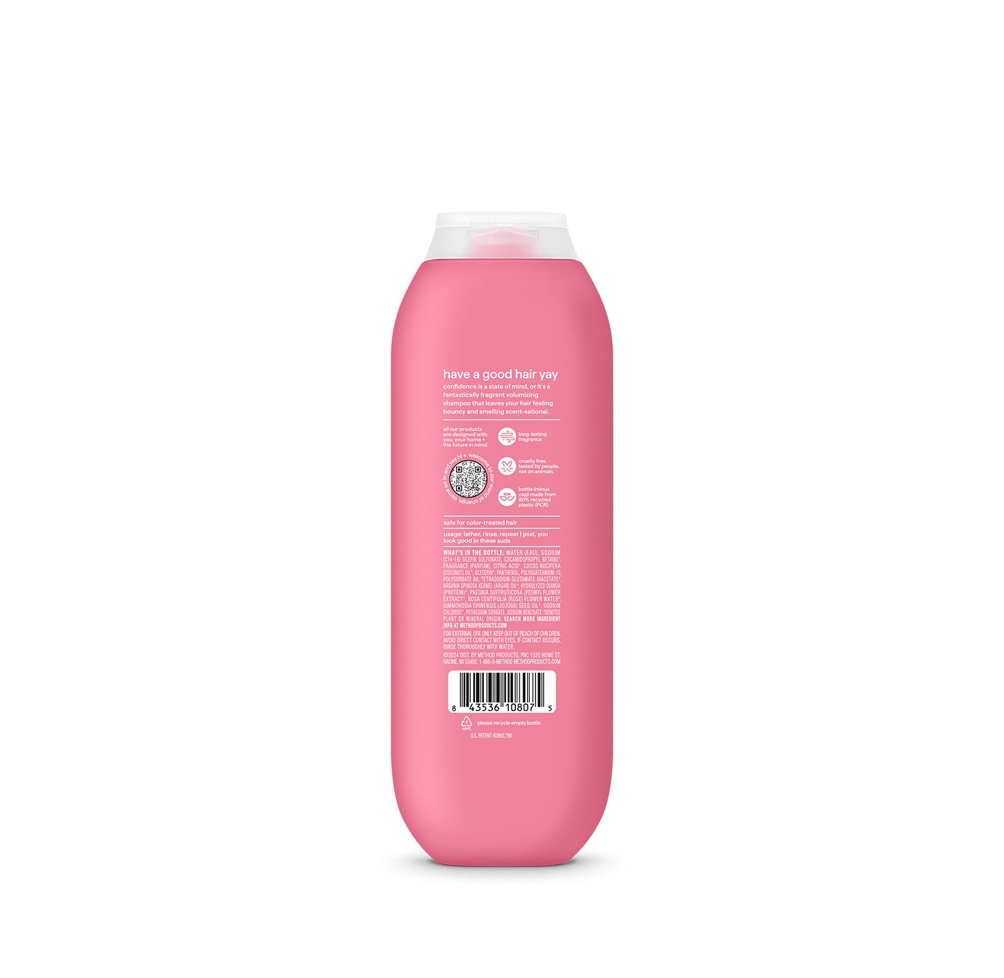 pure peace shampoo, peony, rose water + quinoa protein- 14 oz