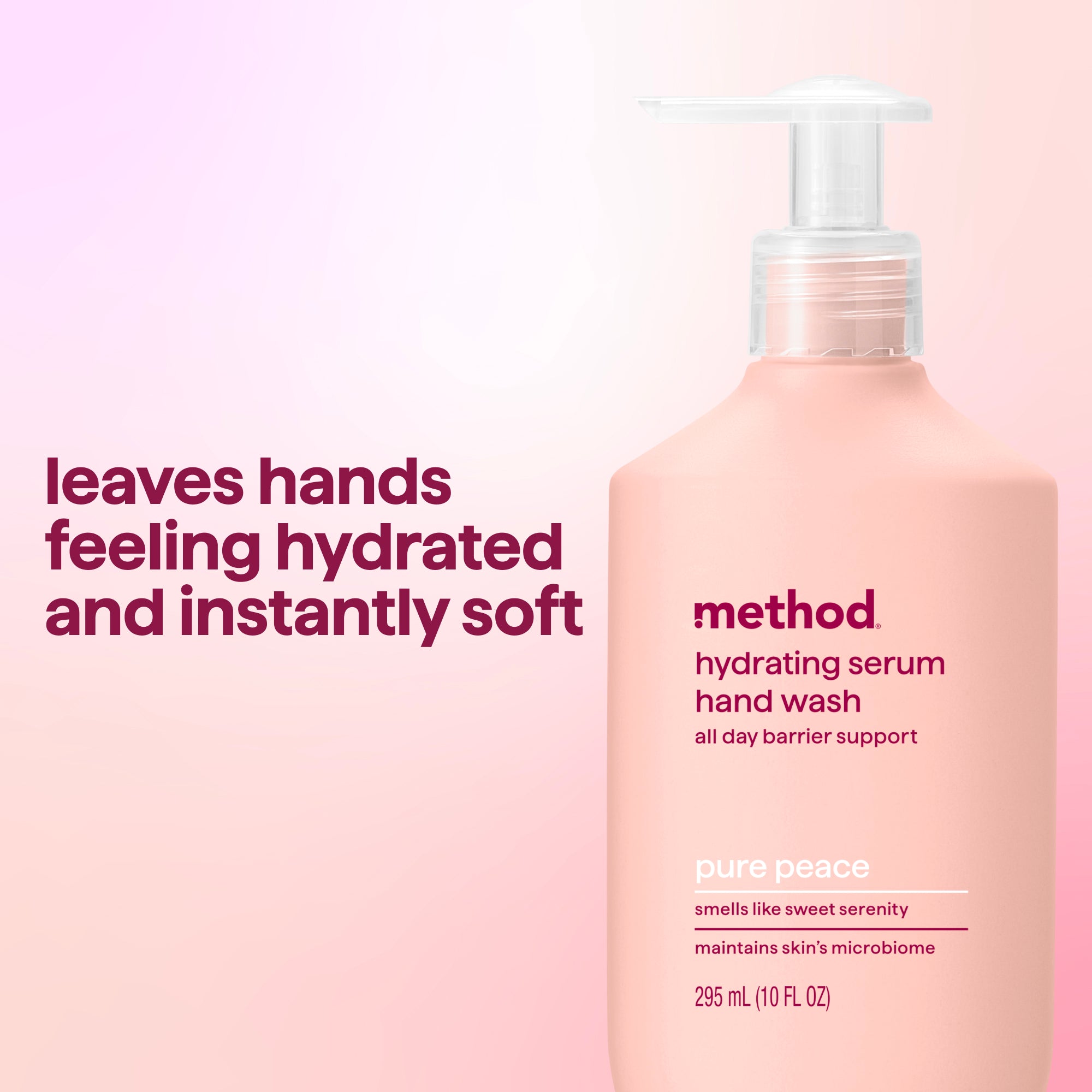 hydrating serum hand wash - pure peace, 10 oz – method products