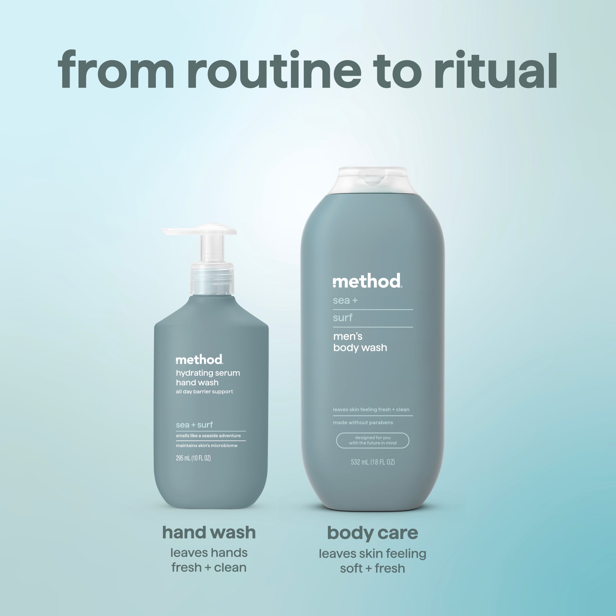 hydrating serum hand wash - sea + surf, 10 oz – method products