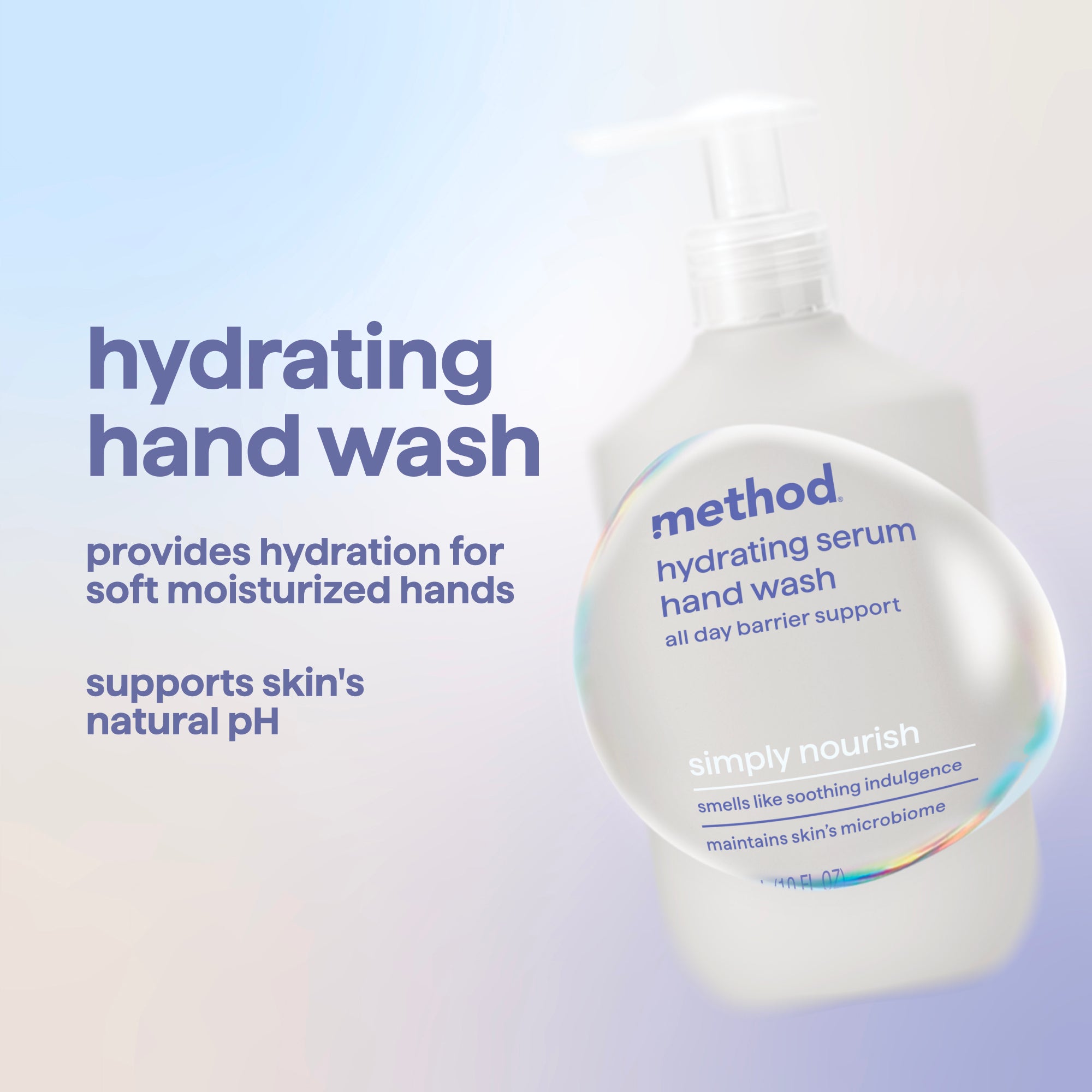 hydrating serum hand wash - simply nourish, 10 oz
