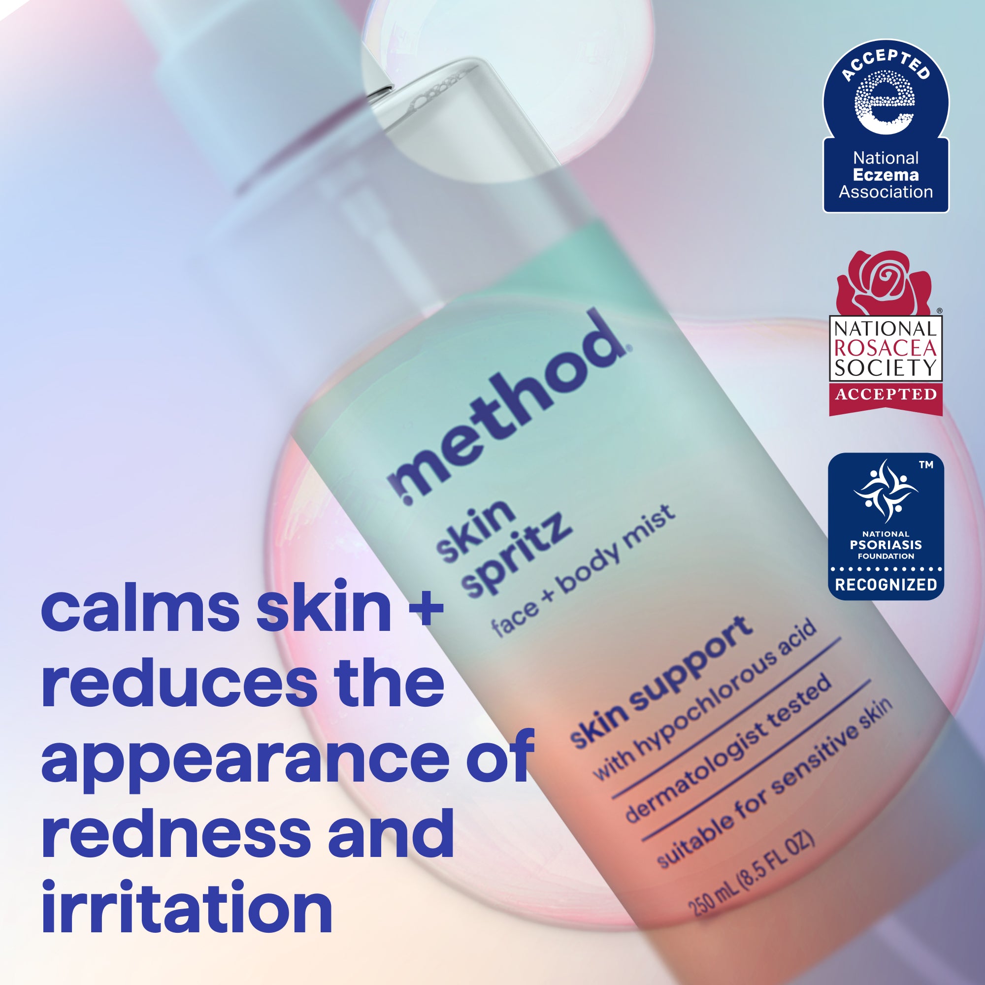 skin spritz face + body mist – method products
