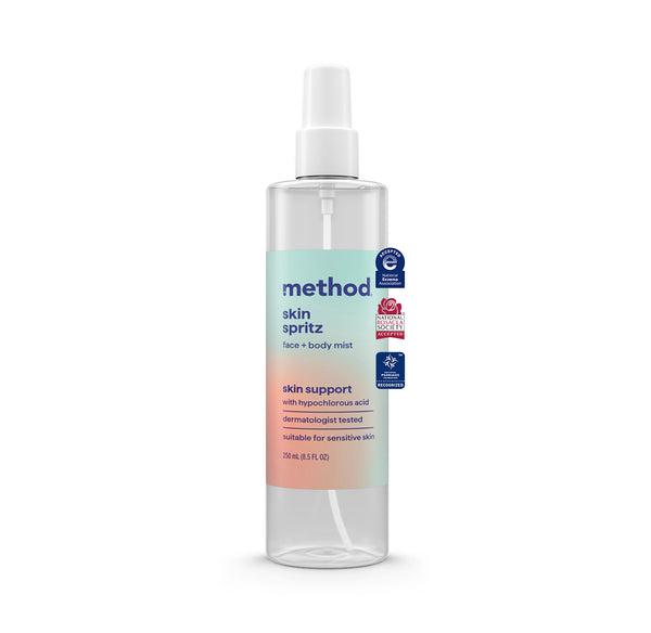 skin spritz face + body mist – method products