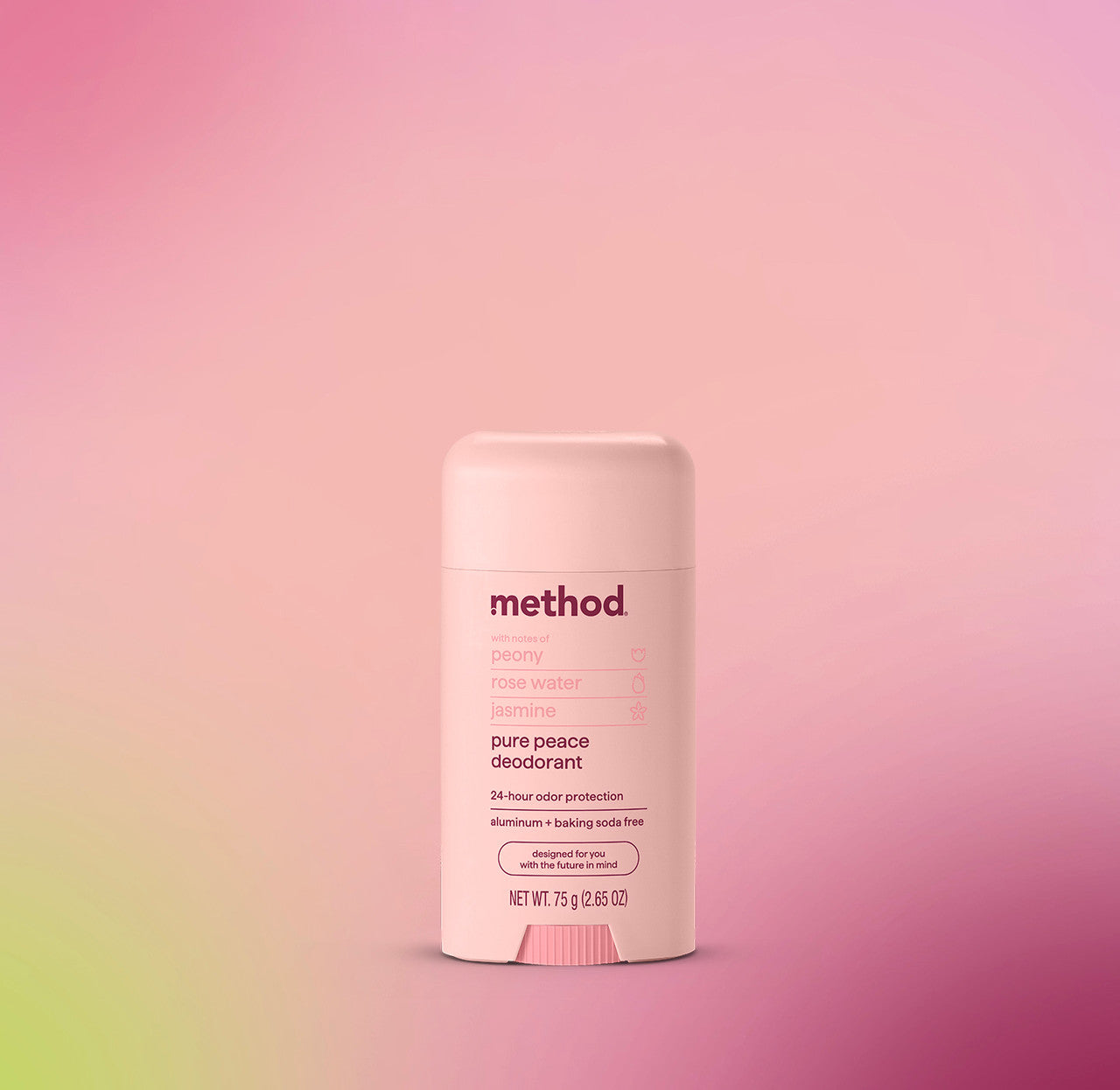 method Deodorant Stick, Pure Peace - 2.65 oz. 24-Hour Odor Protection ...