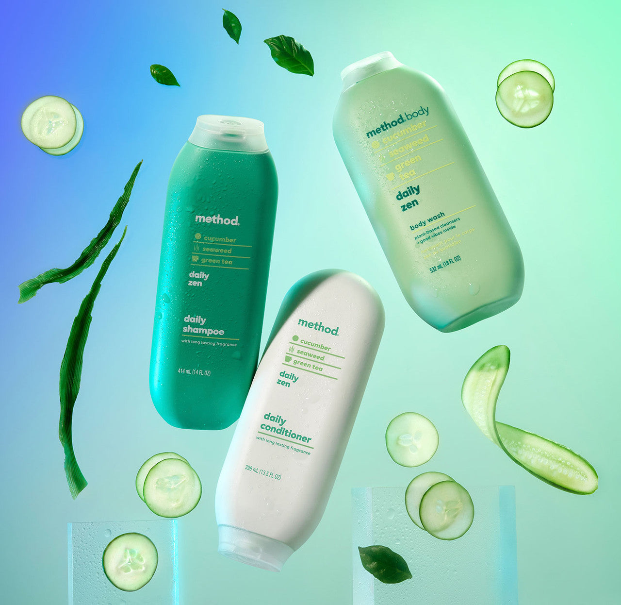 body + hair bundle - daily zen, 62.15 oz – method products