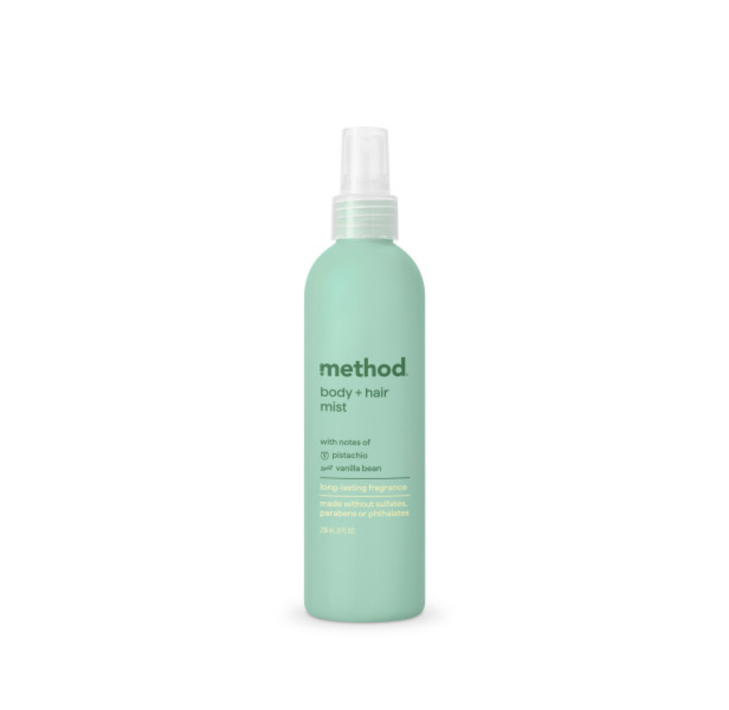 body + hair mist - pistachio + vanilla, 8 fl oz – method products