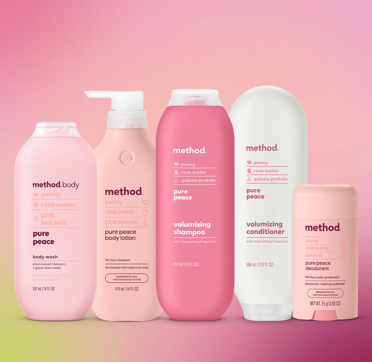 body + hair bundle - pure peace, 62.15 oz – method products
