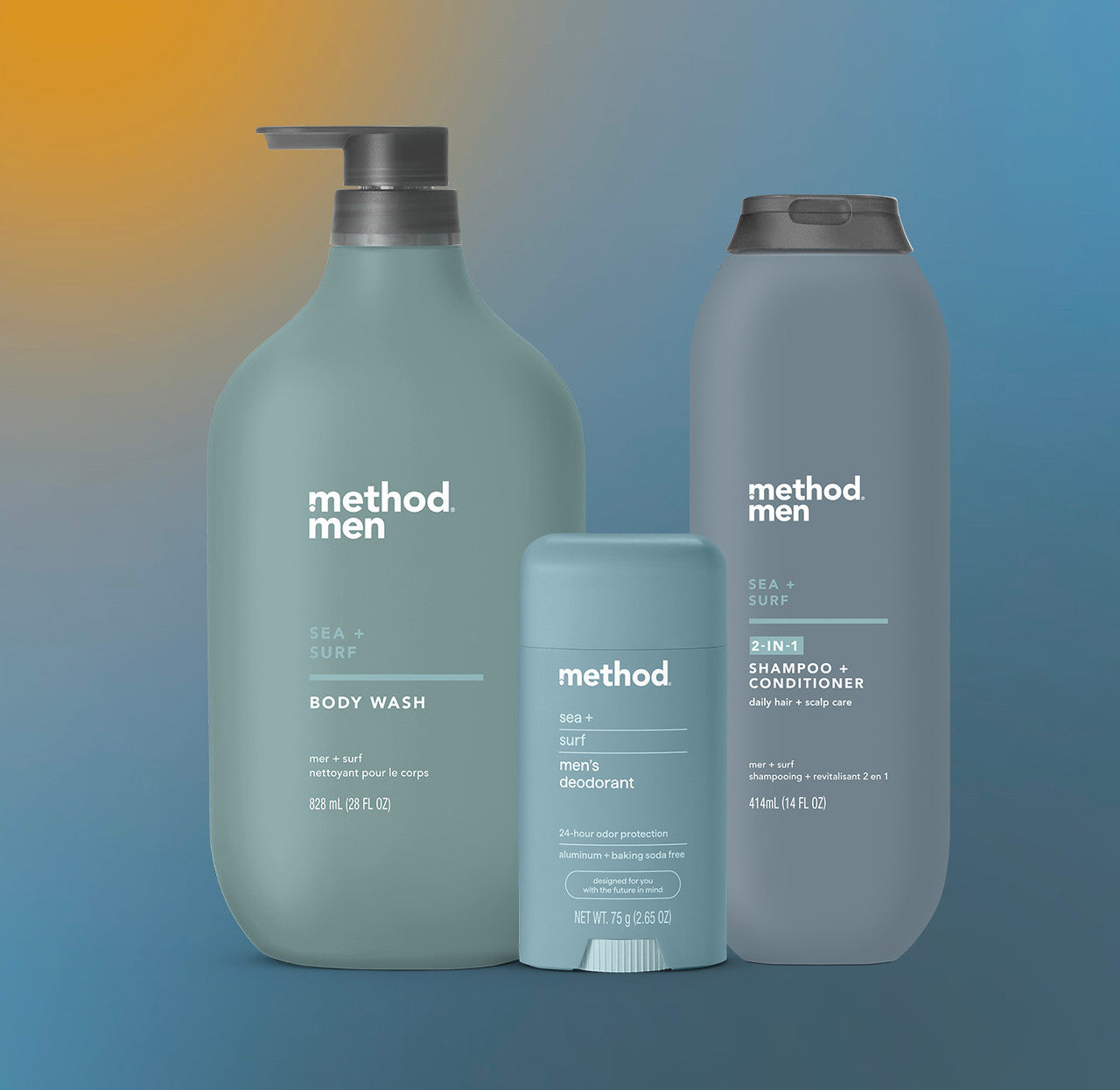 method men bundle - sea + surf, 44.65 oz