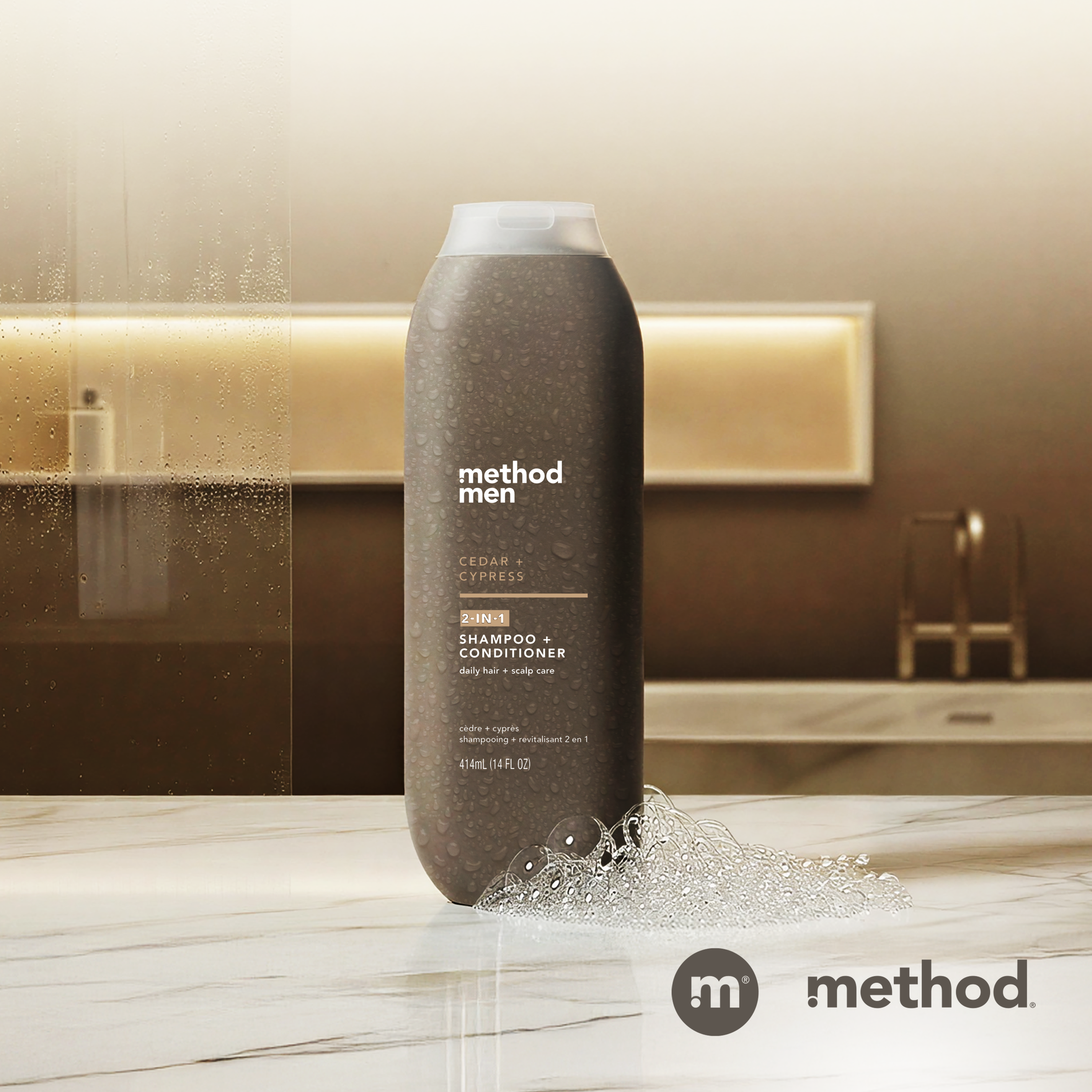 Men's Cedarwood + Cypress 2-in-1 Shampoo & Conditioner | 14 oz