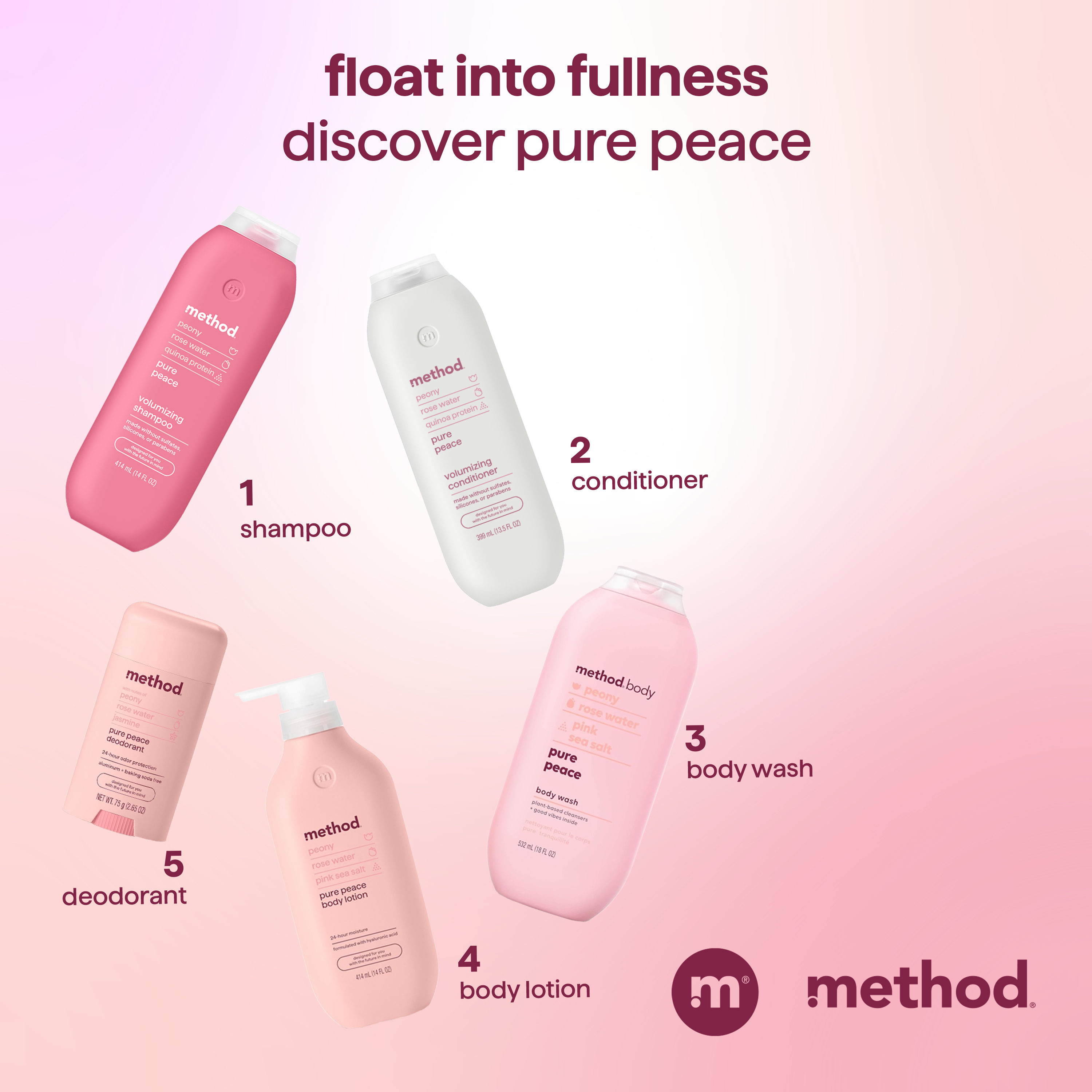 volumizing shampoo - pure peace, 14 fl oz